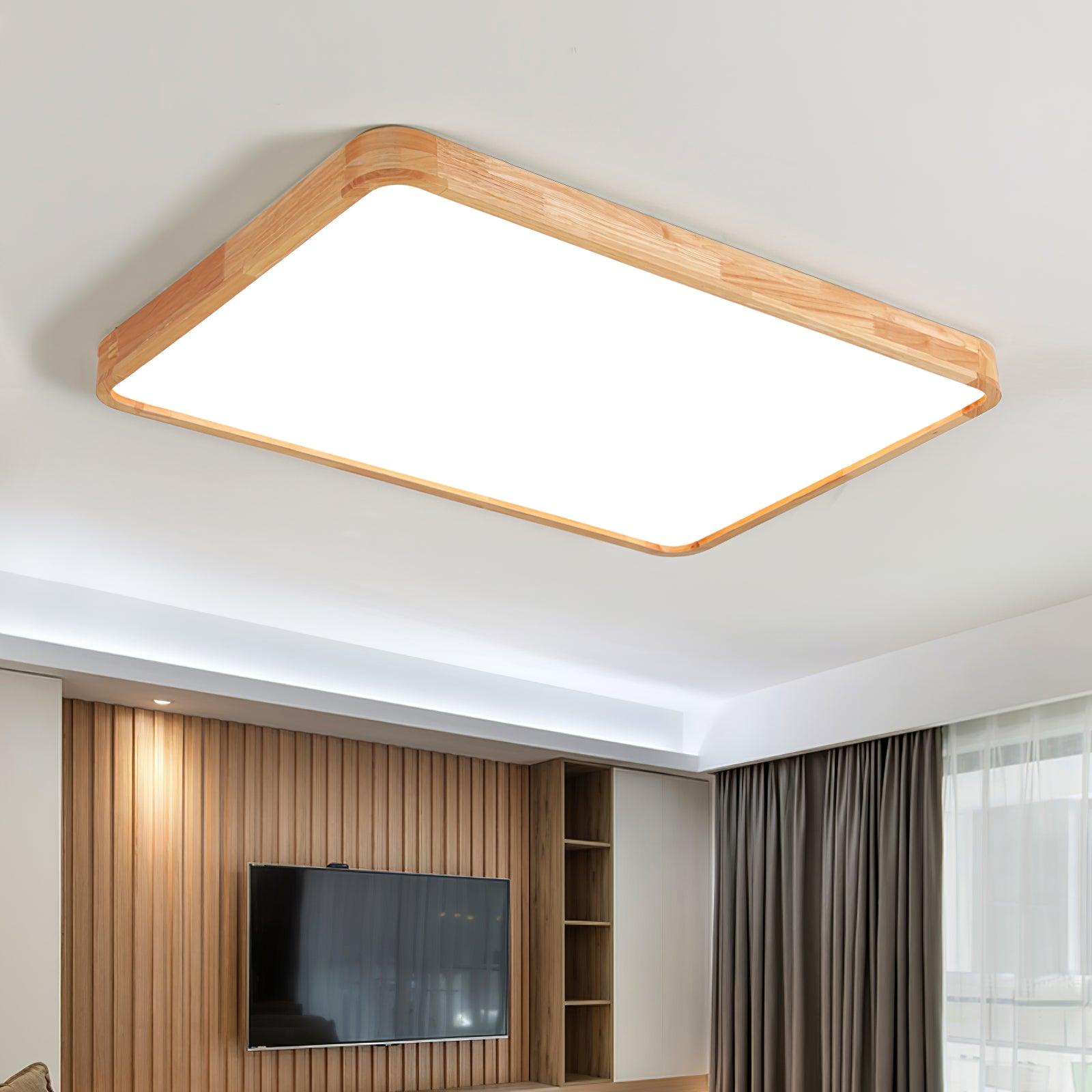 Hano Wooden Geometric Ceiling Light - Neutralighting
