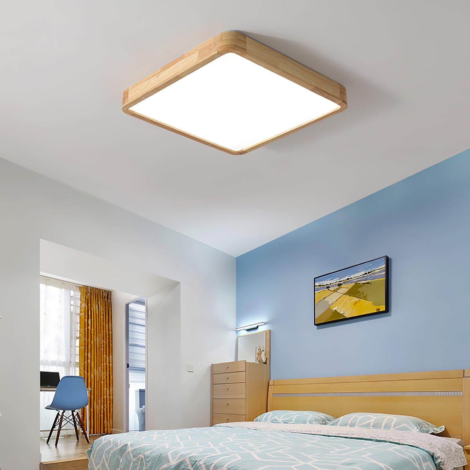Hano Wooden Geometric Ceiling Light - Neutralighting