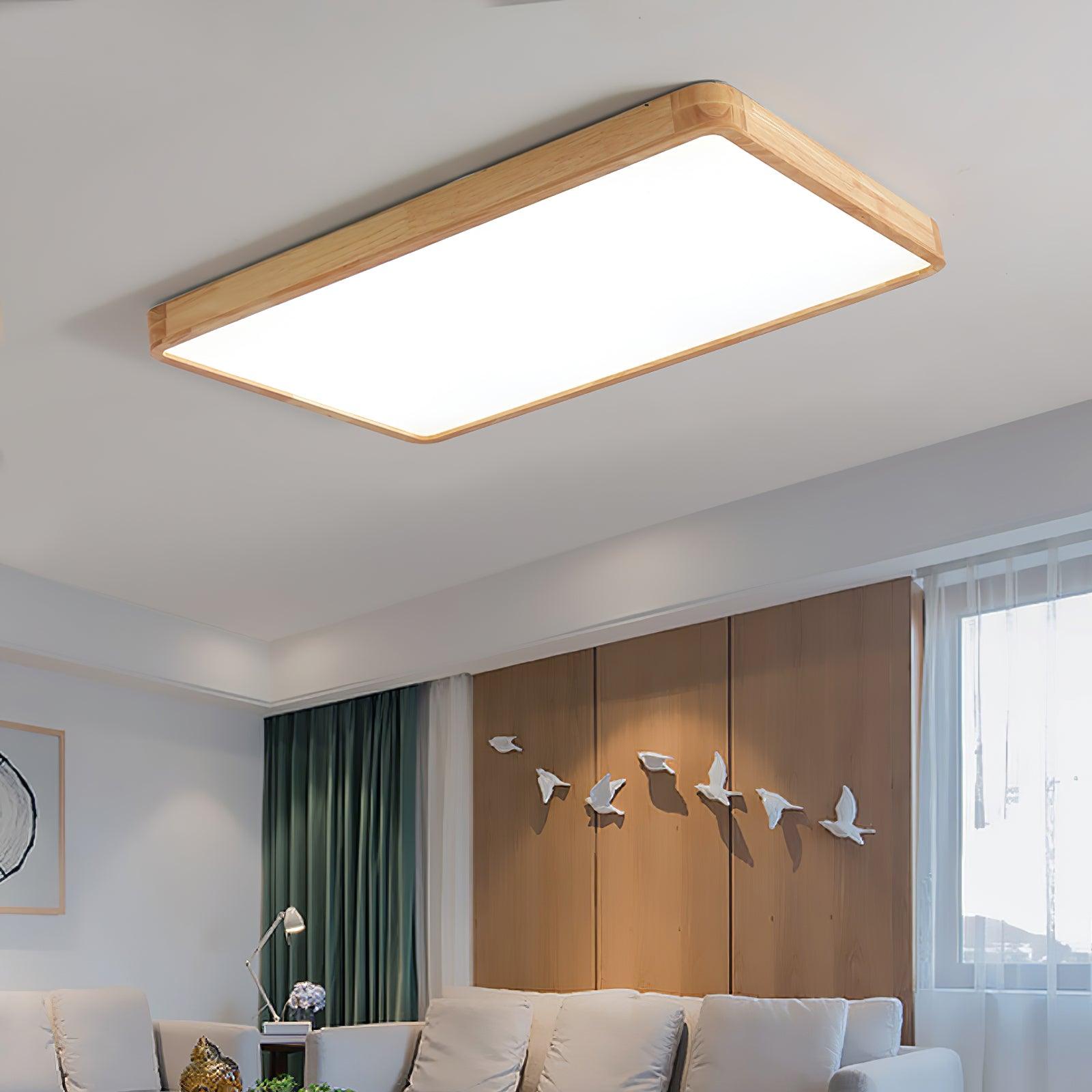 Hano Wooden Geometric Ceiling Light - Neutralighting