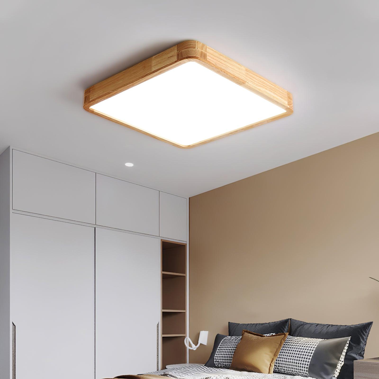 Hano Wooden Geometric Ceiling Light - Neutralighting