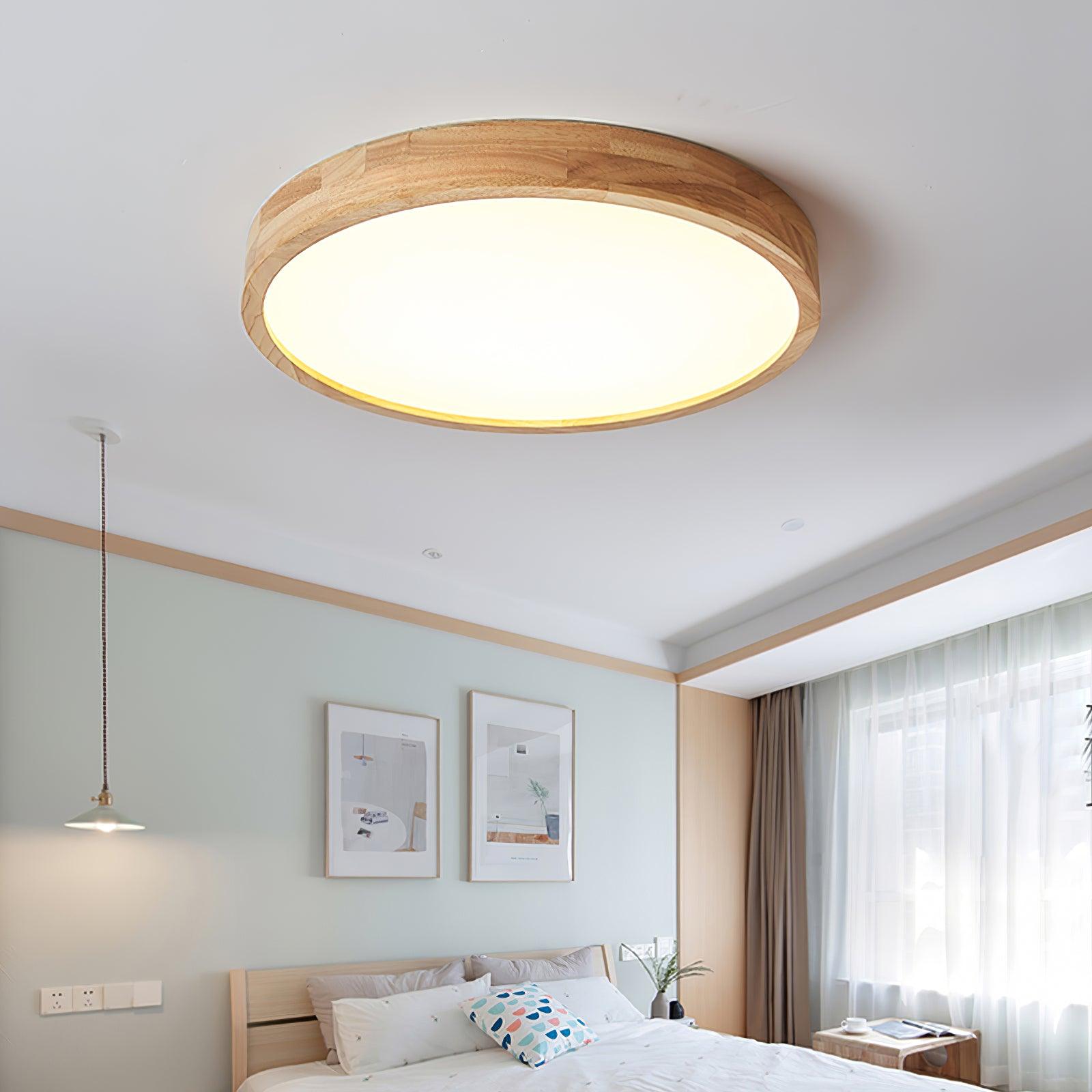 Hano Wooden Geometric Ceiling Light - Neutralighting
