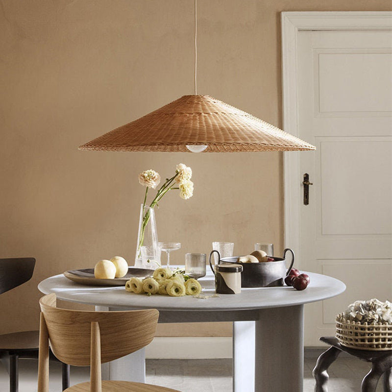 Muto Vintage Handmade LED Rattan Pendant Light Living Room - Neutralighting