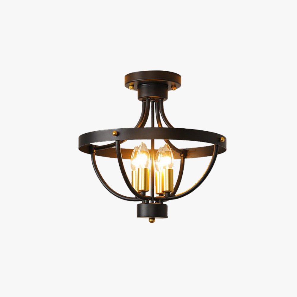 Silva Vintage LED Pendant Light Matte Black Metal Dining Room - Neutralighting