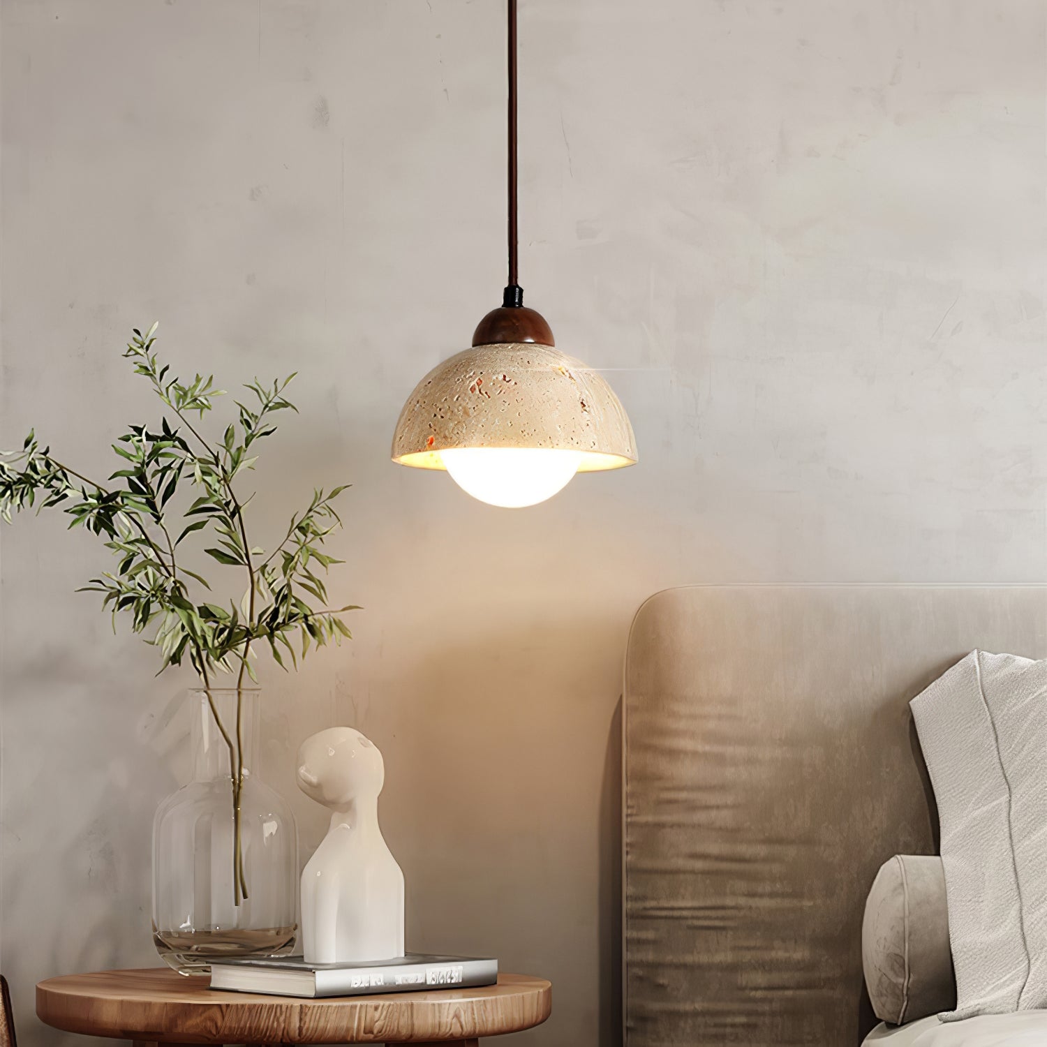 Ritta Travertine Pendant Light Six Style - Neutralighting