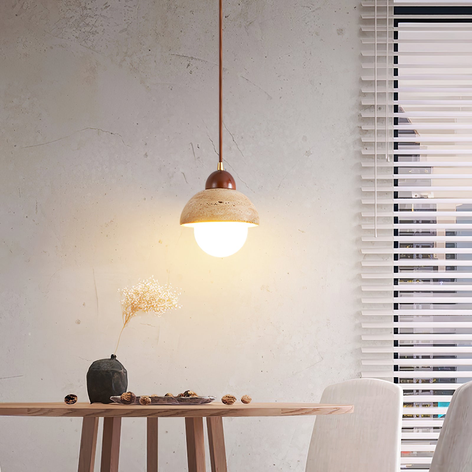 Ritta Travertine Pendant Light Six Style - Neutralighting