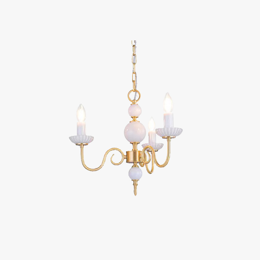 Silva Vintage LED Candle Chandelier Ceramic Bedroom - Neutralighting