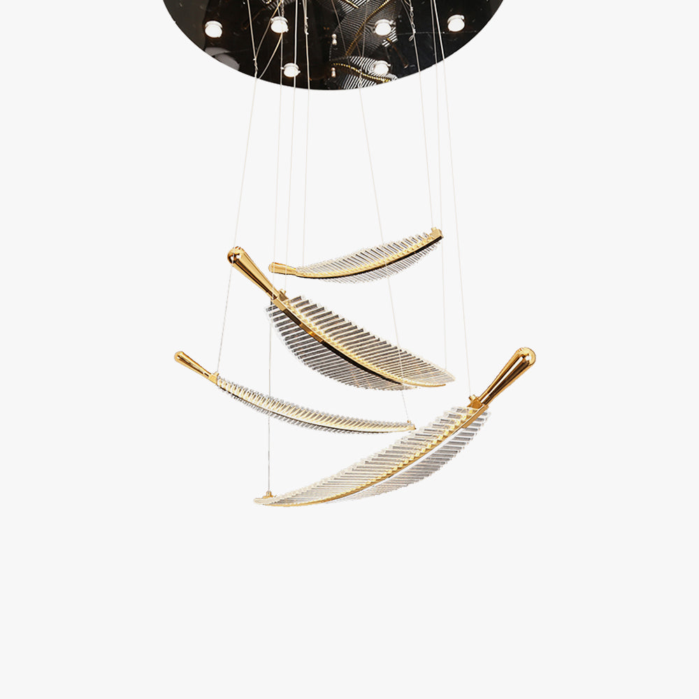 Arisha Nordic Luxury LED Pendant Light Metal Acrylic Hotel Living Room - Neutralighting