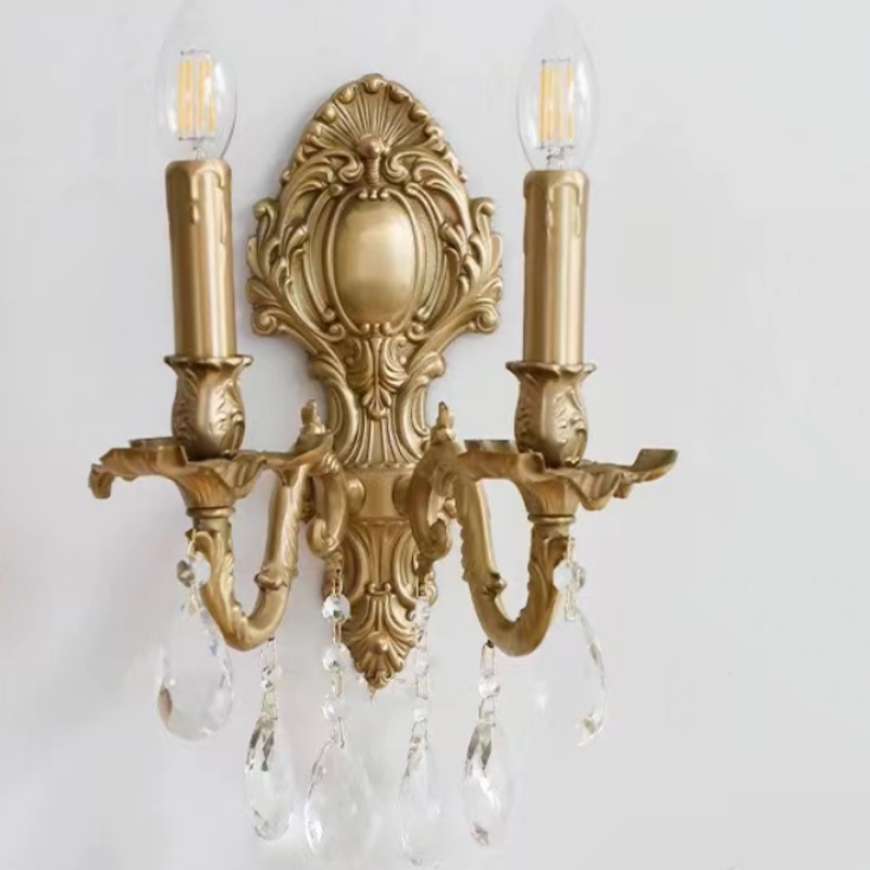 Silva Vintage Luxury LED Indoor Wall Light Metal Crystal Living Room Hallway - Neutralighting