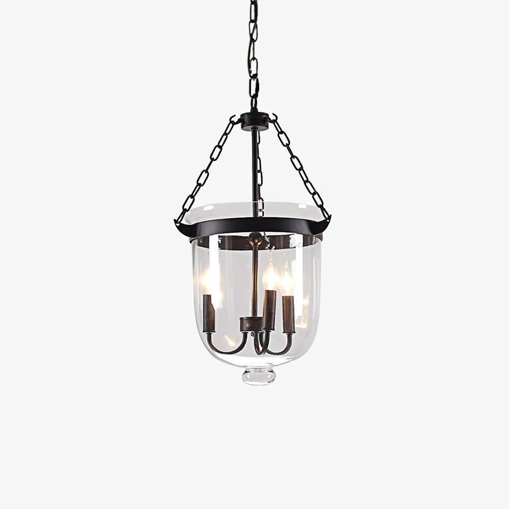 Silva Pendant Light Glass Black Industrial LED Living Room - Neutralighting