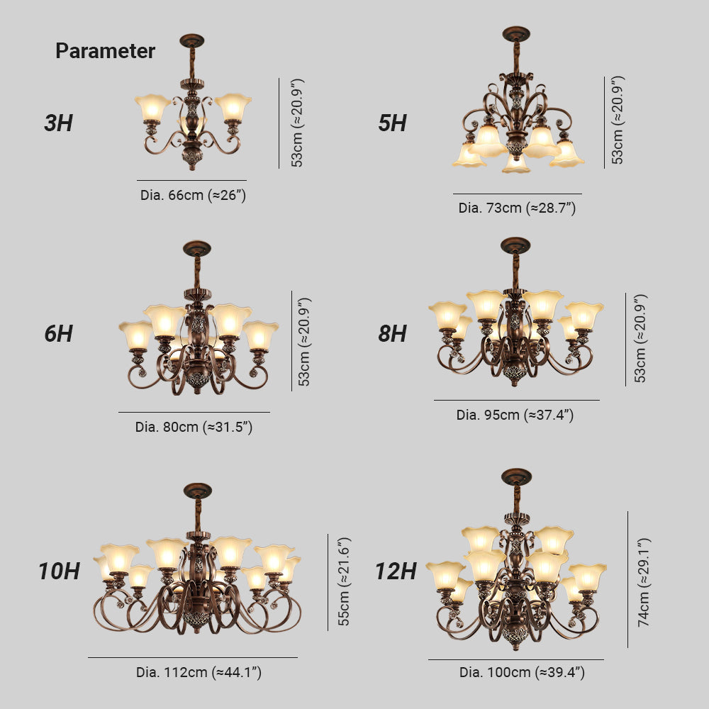 Arisha Retro Flower Pendant Light Metal Glass Living Room Bedroom - Neutralighting
