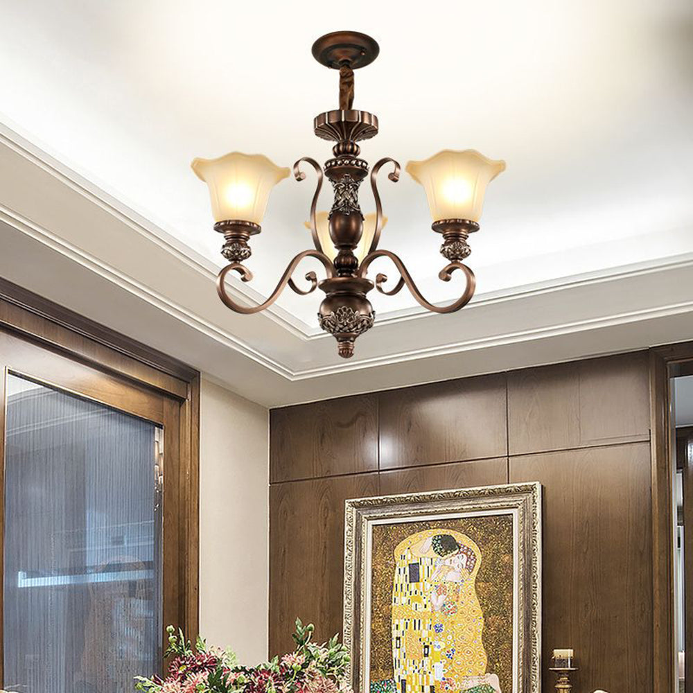 Arisha Retro Flower Pendant Light Metal Glass Living Room Bedroom - Neutralighting