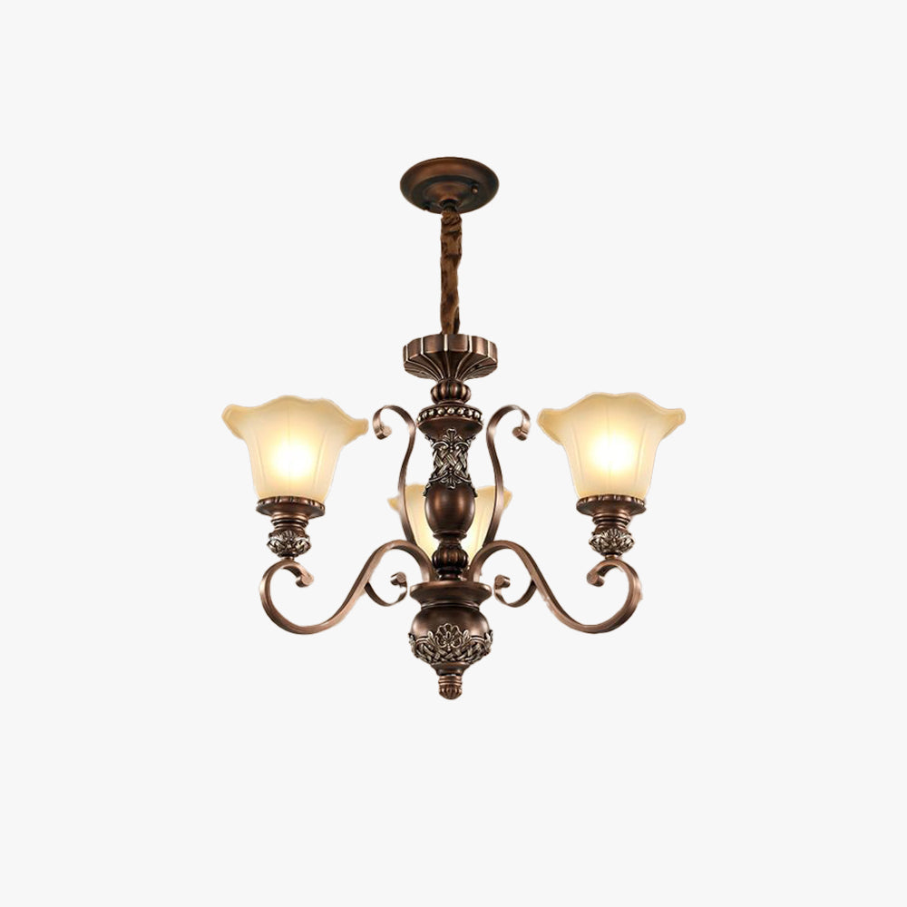 Arisha Retro Flower Pendant Light Metal Glass Living Room Bedroom - Neutralighting