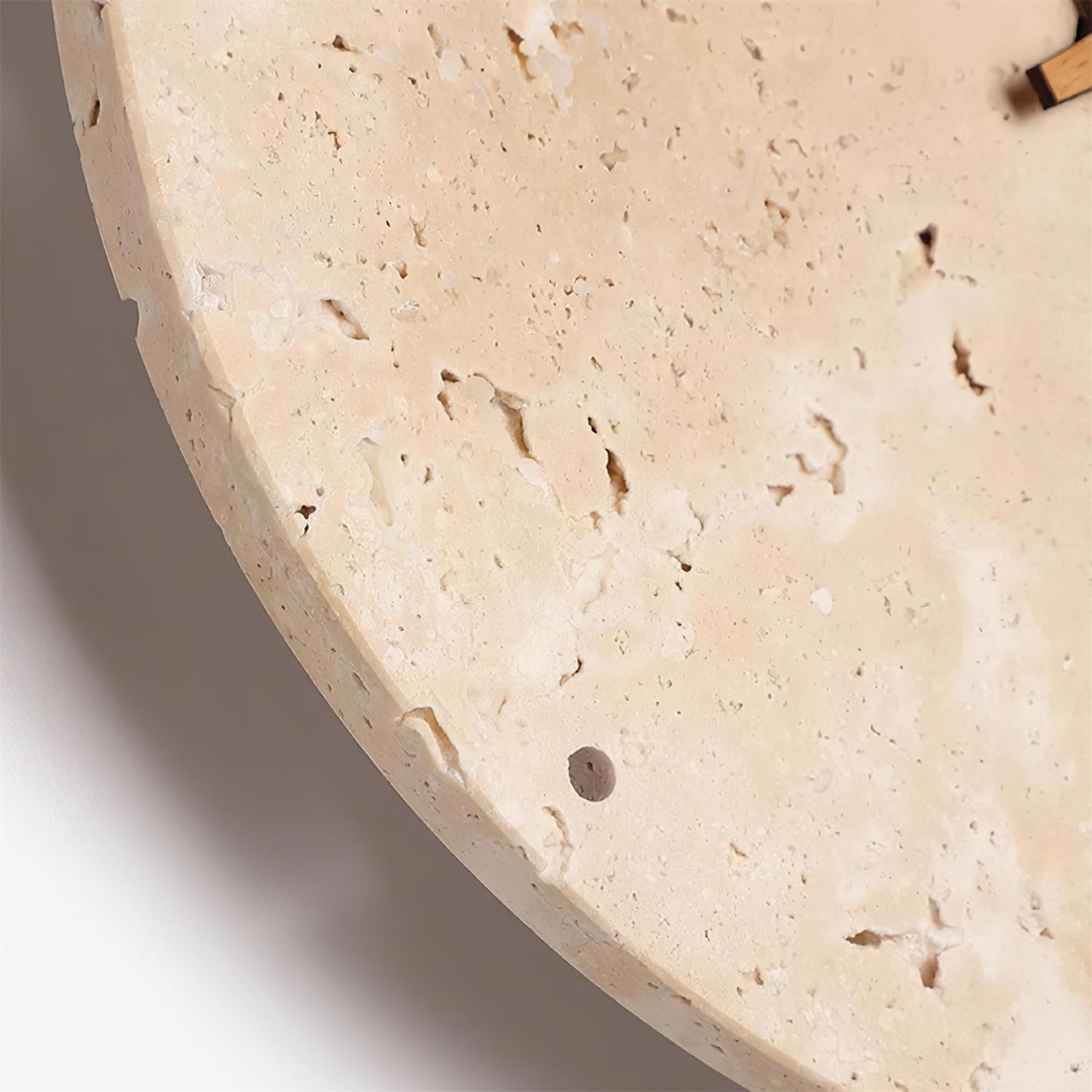 Wall Lamp Travertine Clock with Modern Minimalist Style Natural - Neutralighting