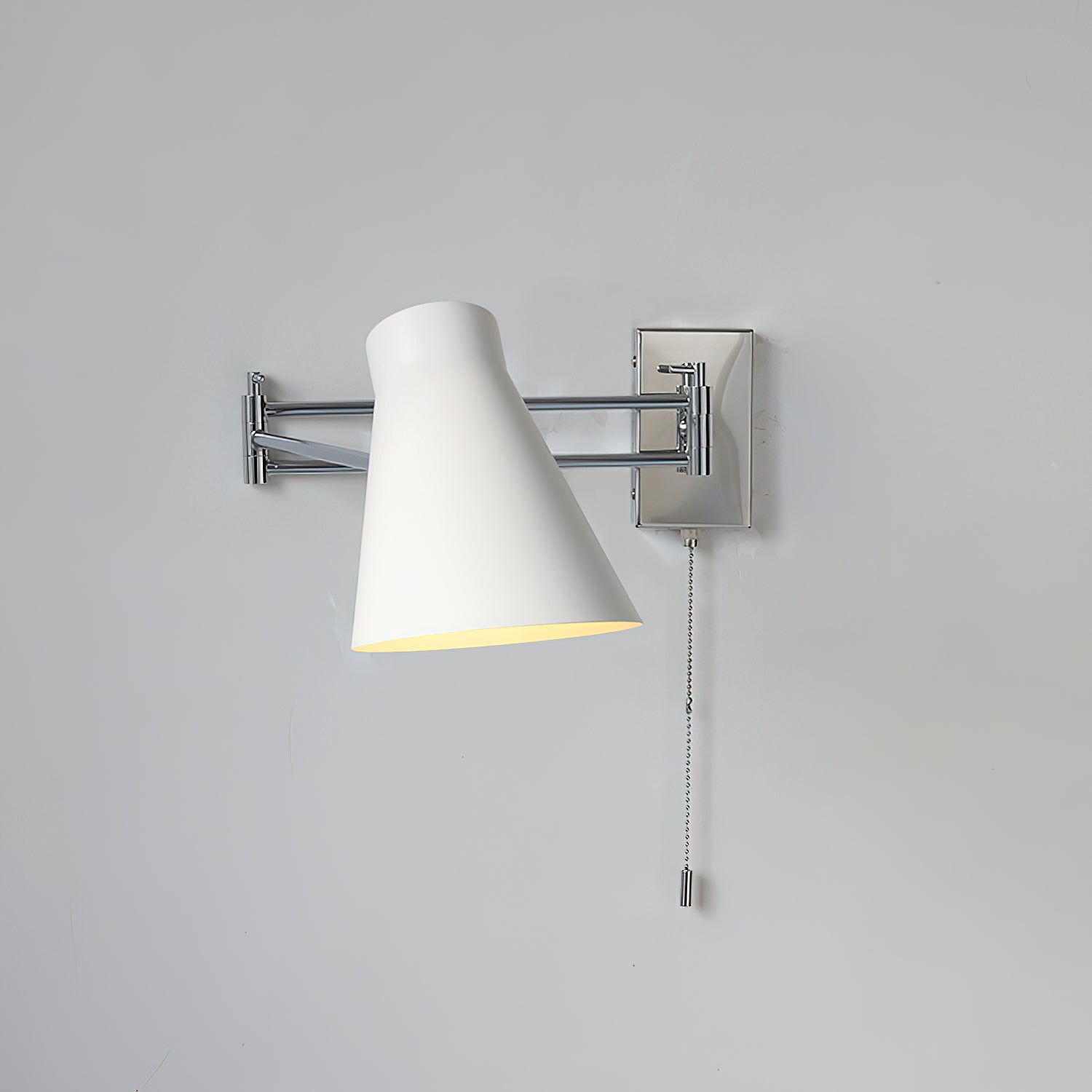 Wall Lamp Swing Arm Chrome Adjustable Industrial - Neutralighting