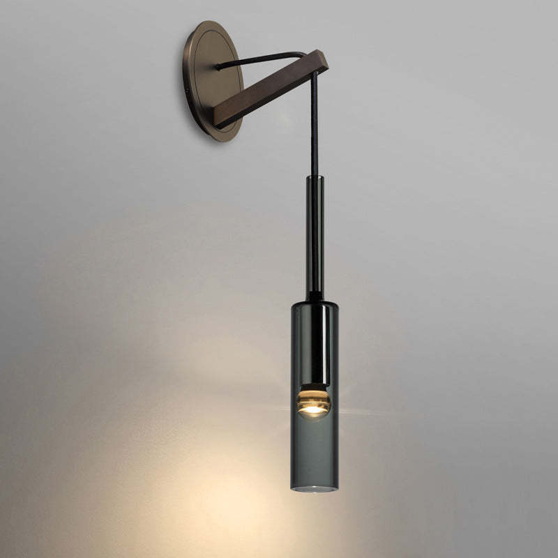 Zeyro Modern Black Glass Streamlined Pendant light/Wall Lamp - Neutralighting