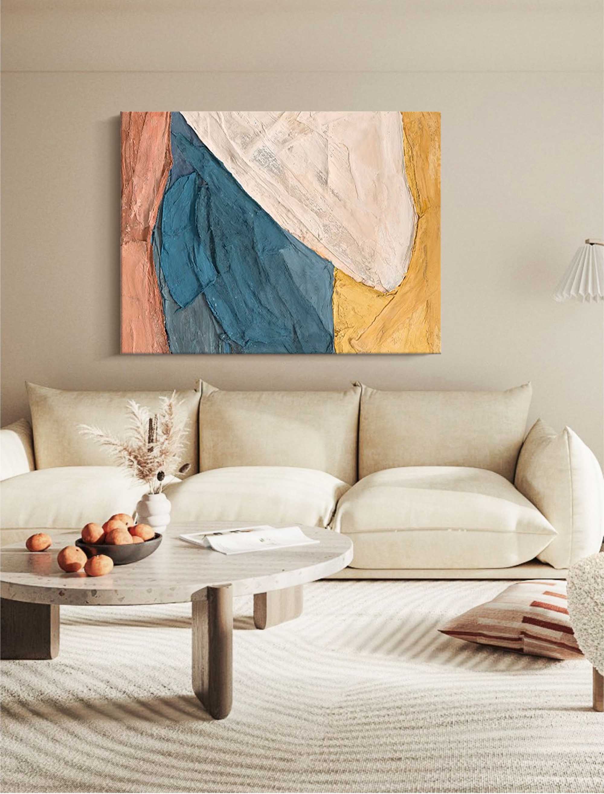 Modern Color Block Abstract Canvas Wall Art