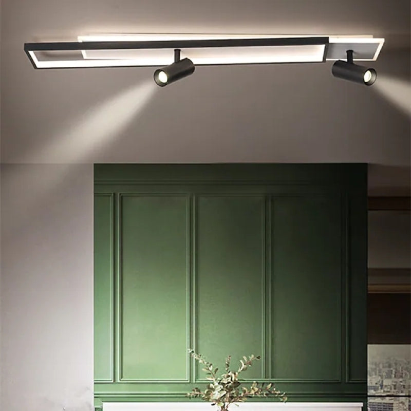 Arisha Modern Rectangular Adjustable Ceiling Spot Light, Black - Neutralighting