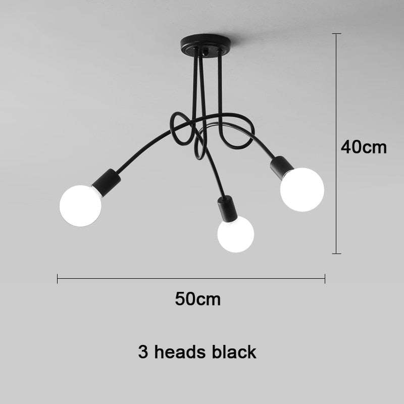 Arisha Modern Linear Curve Metal Ceiling Light, Dining Room/Living Room - Neutralighting