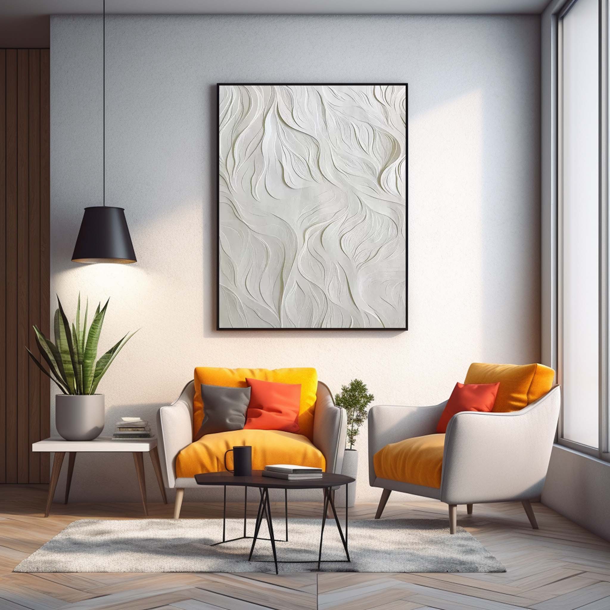 Wall Art Minimalist Elegant Relief Clean