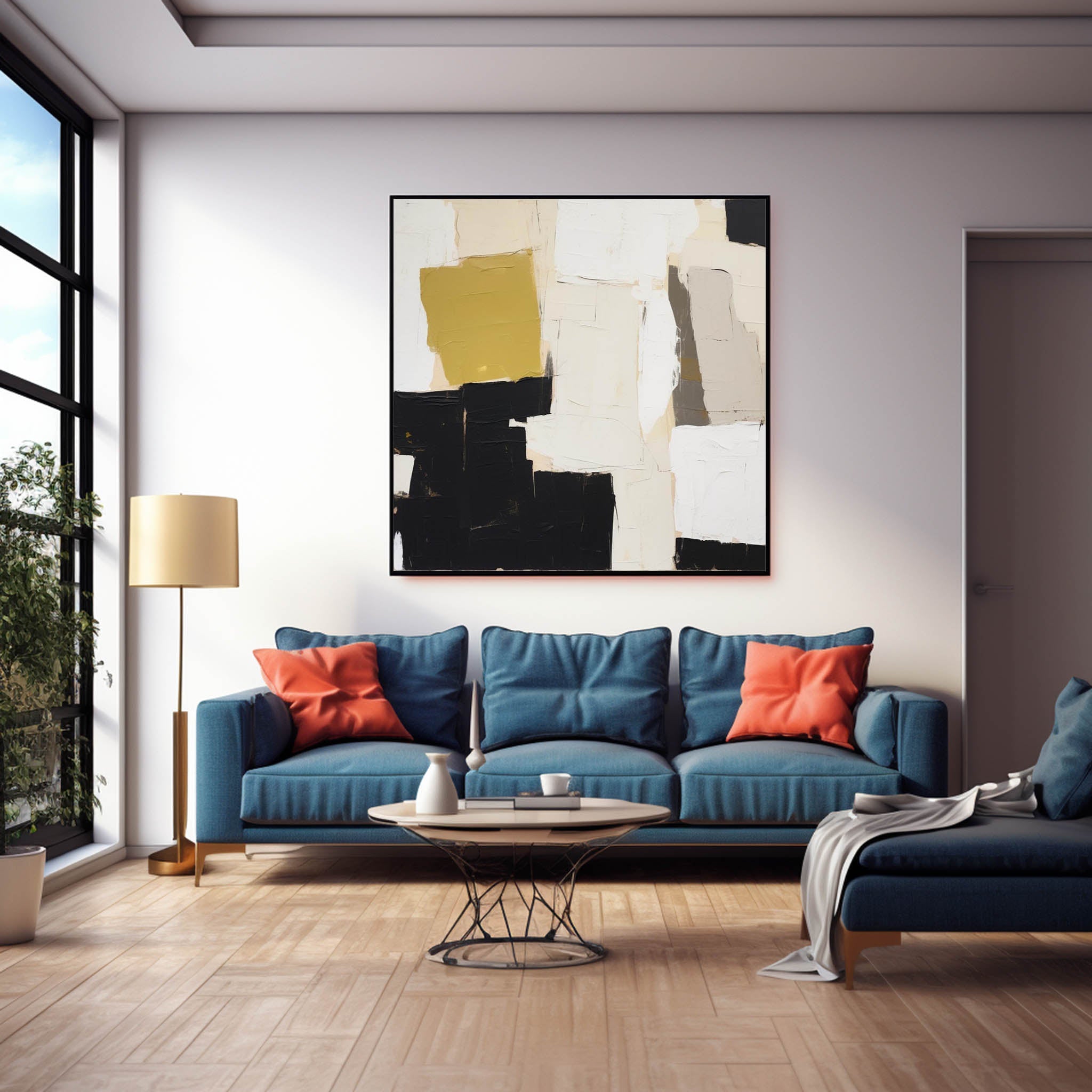 Wall Art Abstract Brushstroke Painterly Raw