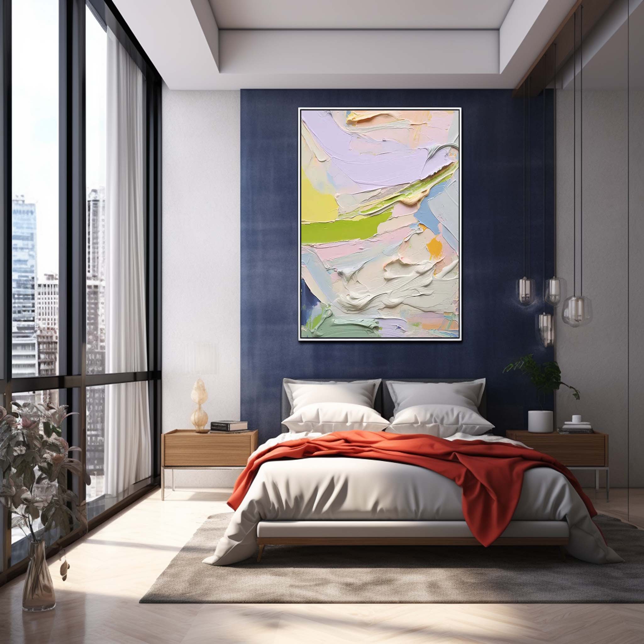 Wall Art Impasto Soft Abstract Minimalist