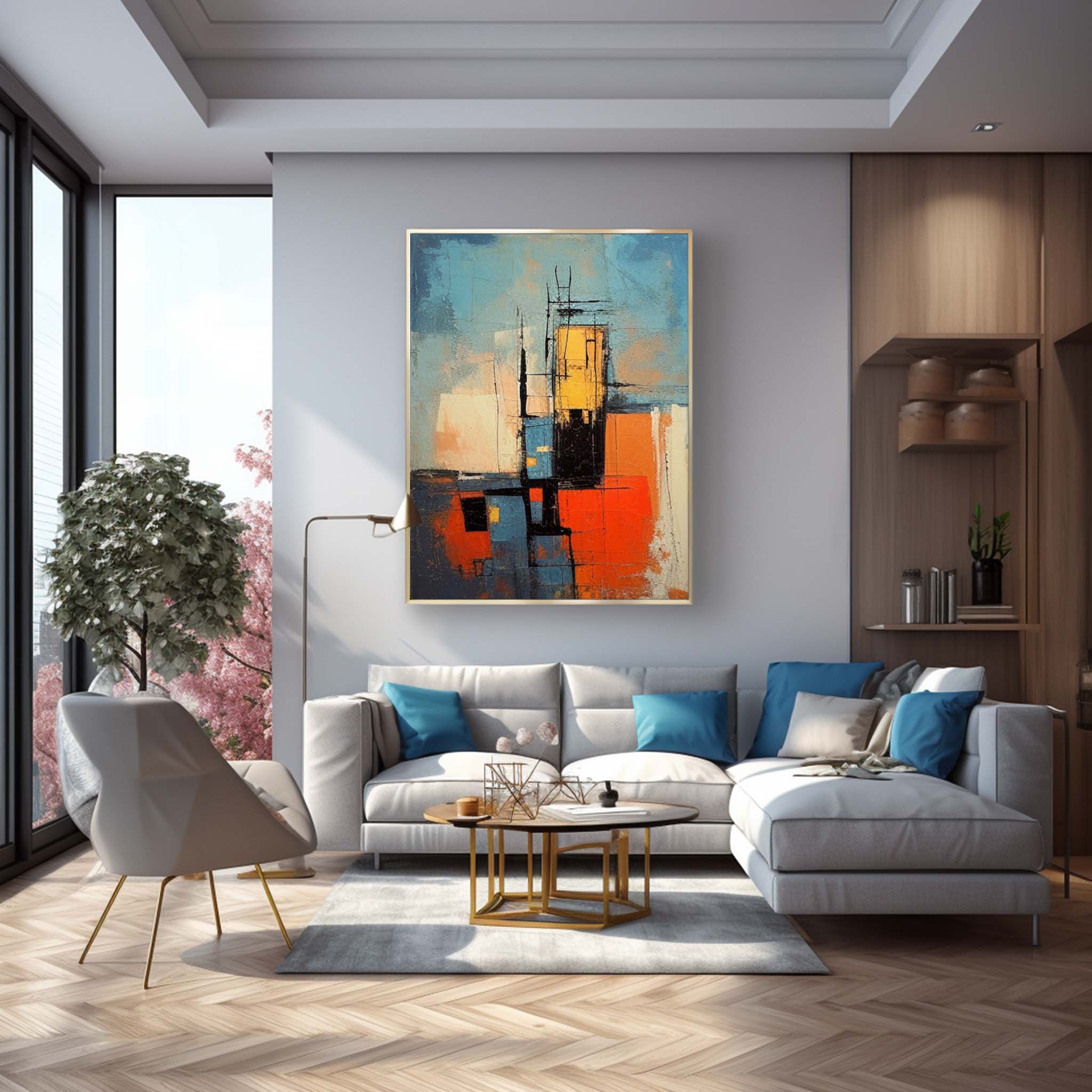 Wall Art Moody Abstract Serene Organic
