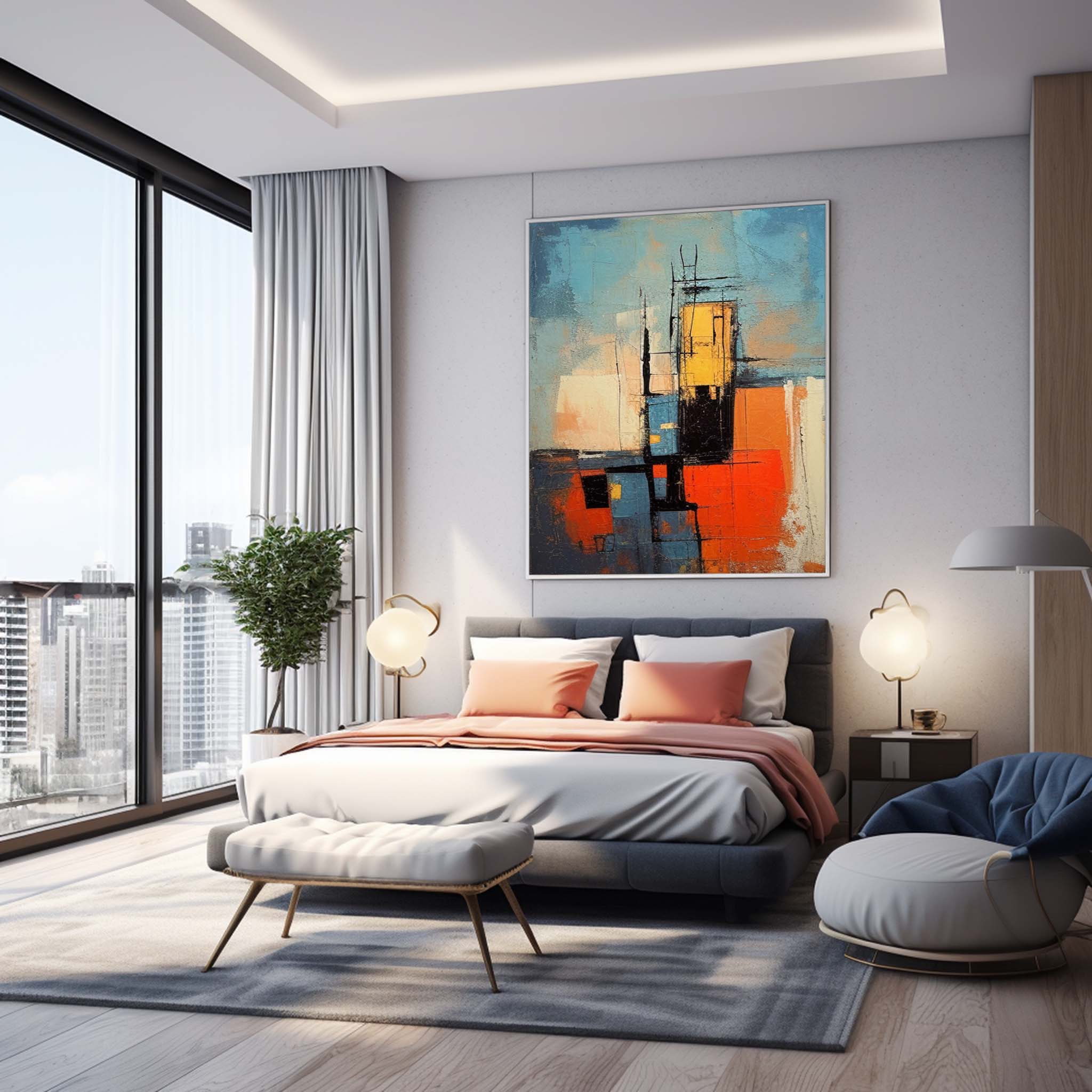 Wall Art Moody Abstract Serene Organic