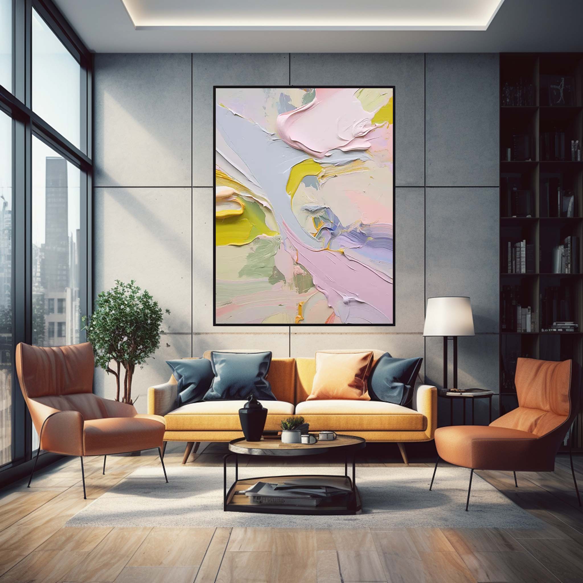 Wall Art Raw Abstract Painterly Serene