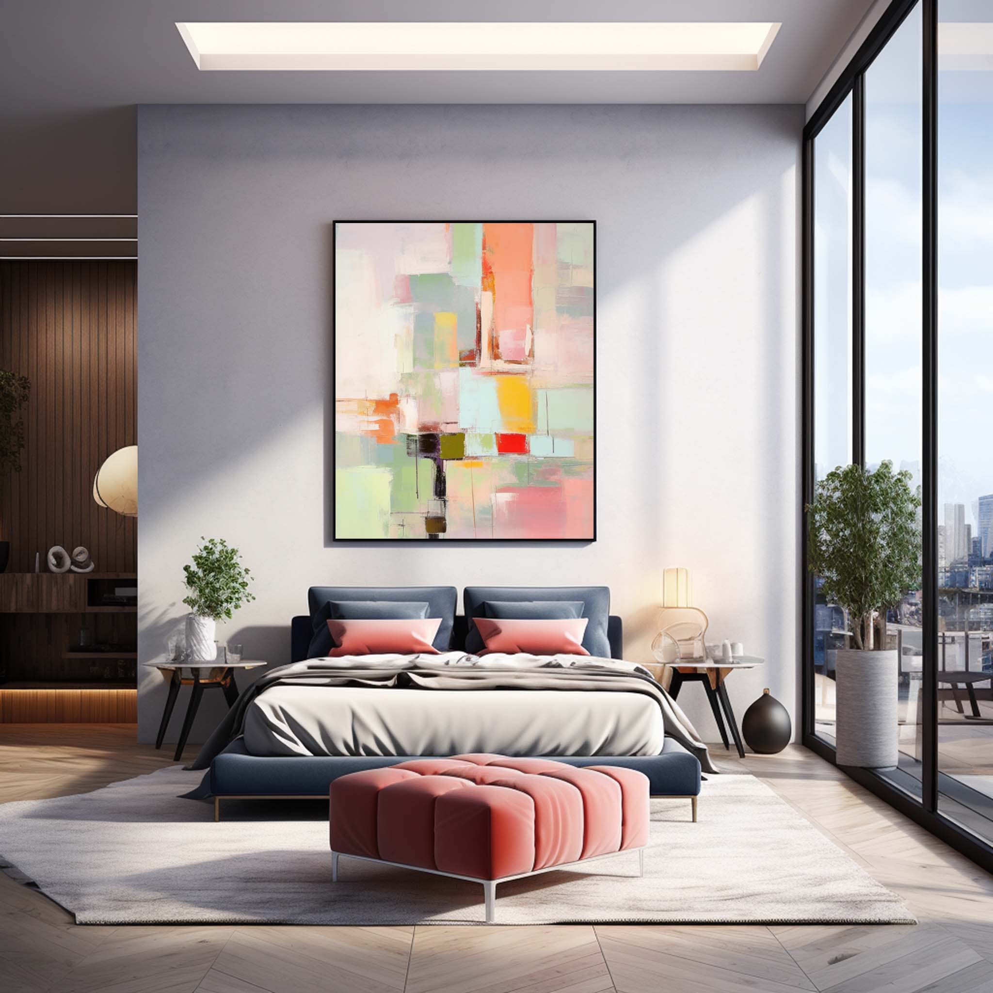 Wall Art Modern Organic Geometric Abstract