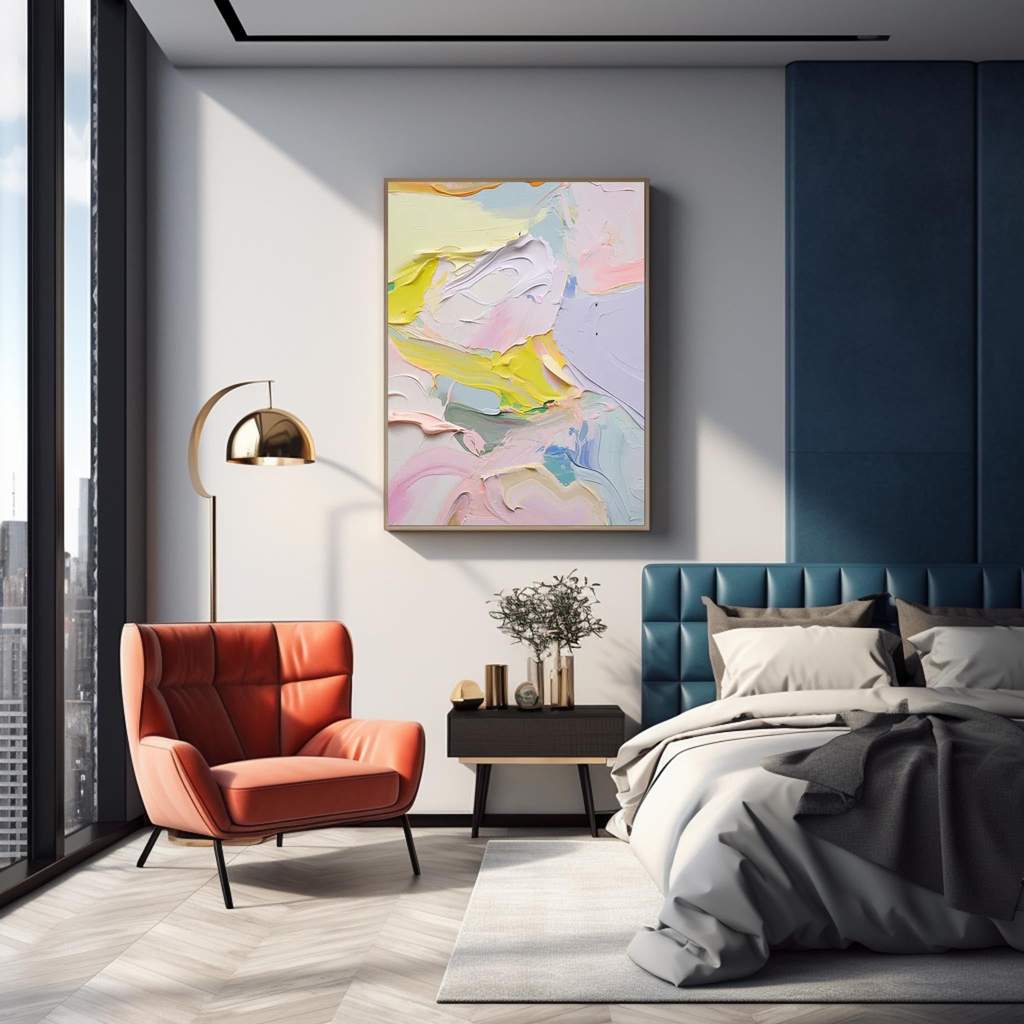 Abstract Canvas Art AB309 - Neutralighting