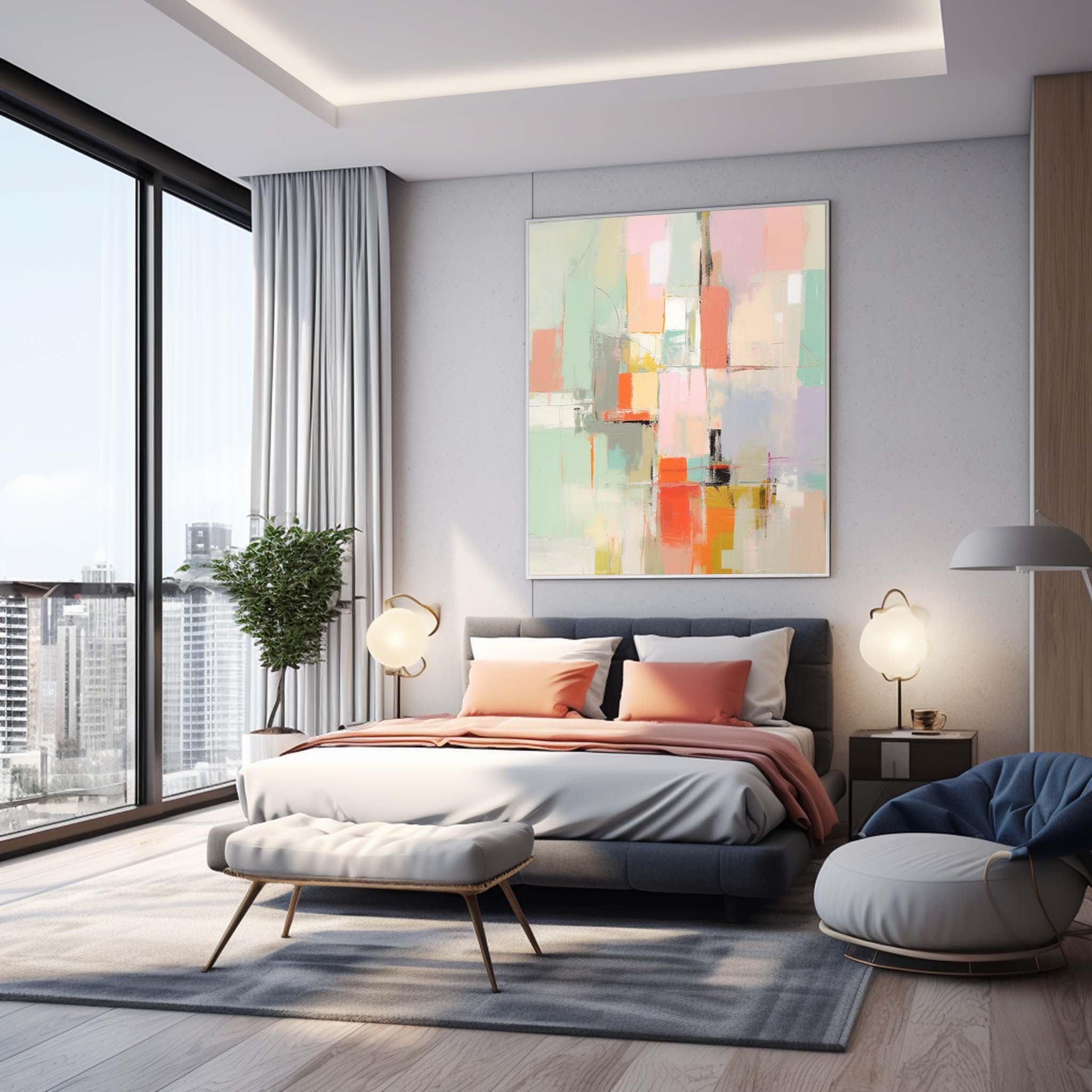 Wall Art Understated Elegant Abstract Geometric