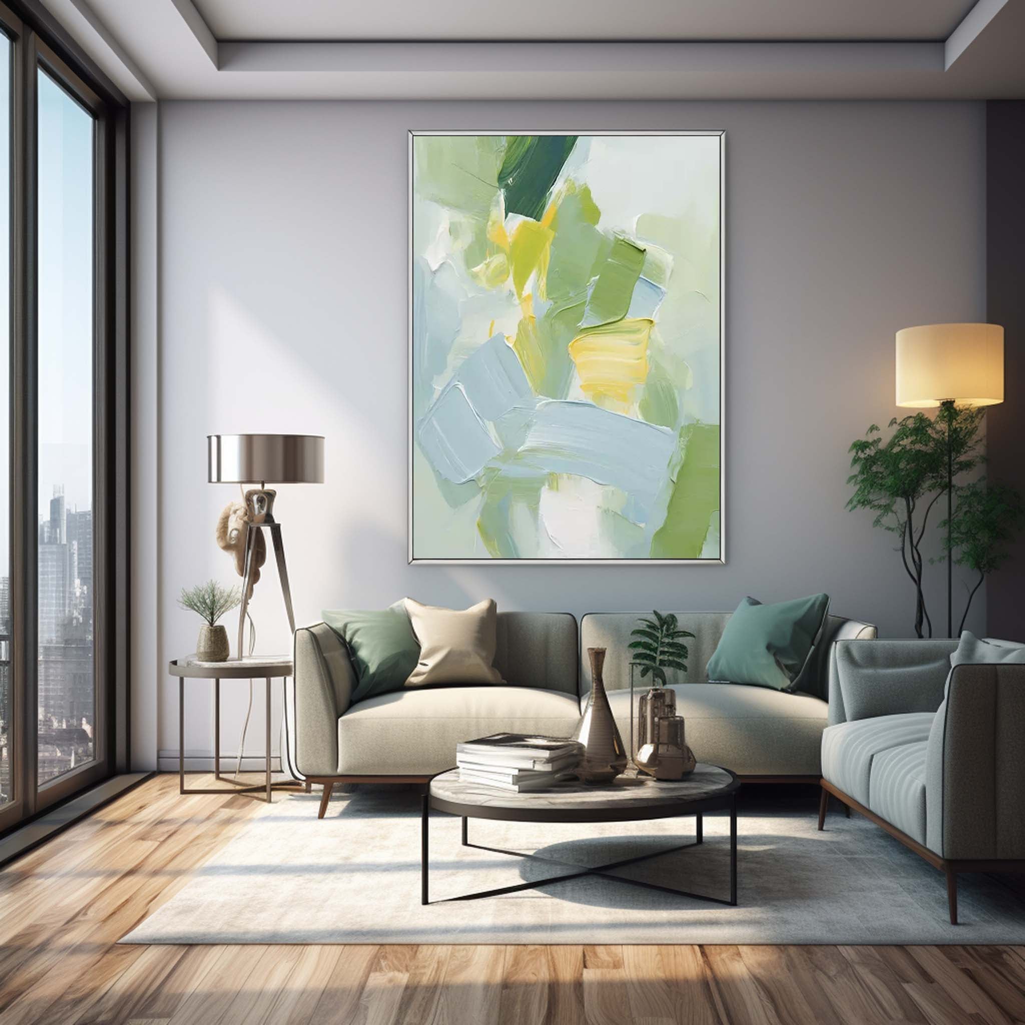 Abstract Canvas Art AB303 - Neutralighting