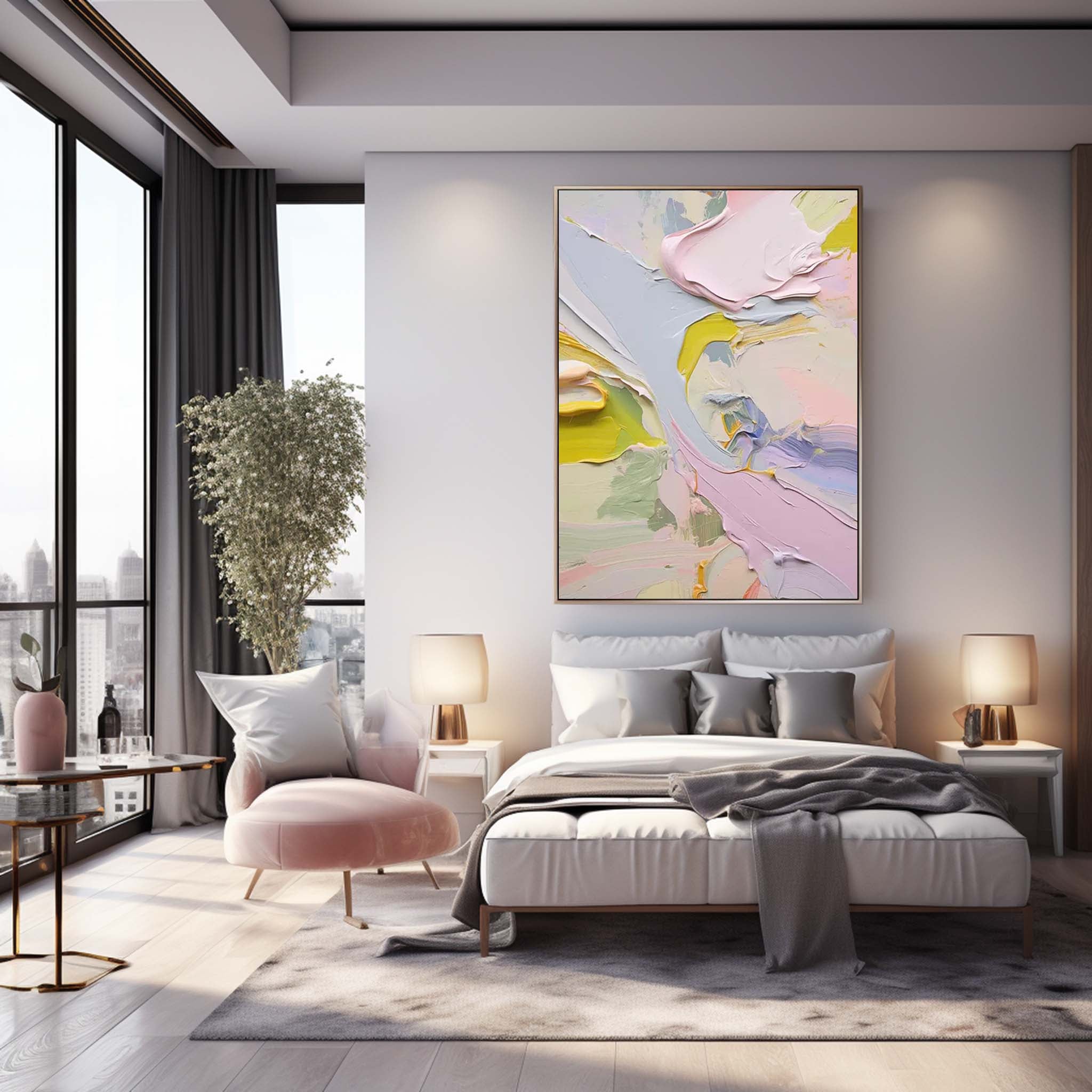 Wall Art Raw Abstract Painterly Serene