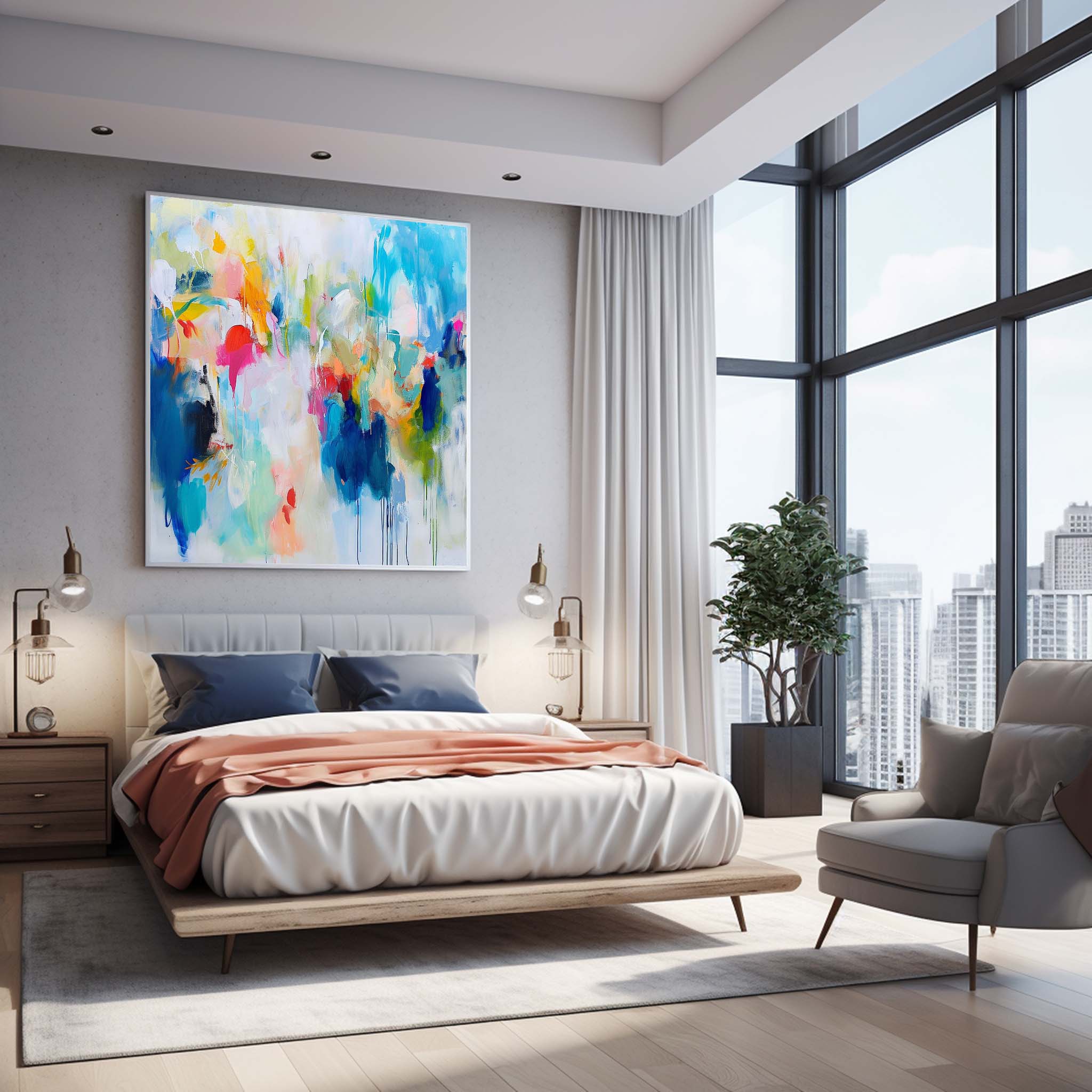 Wall Art Abstract Expressionist Fluid