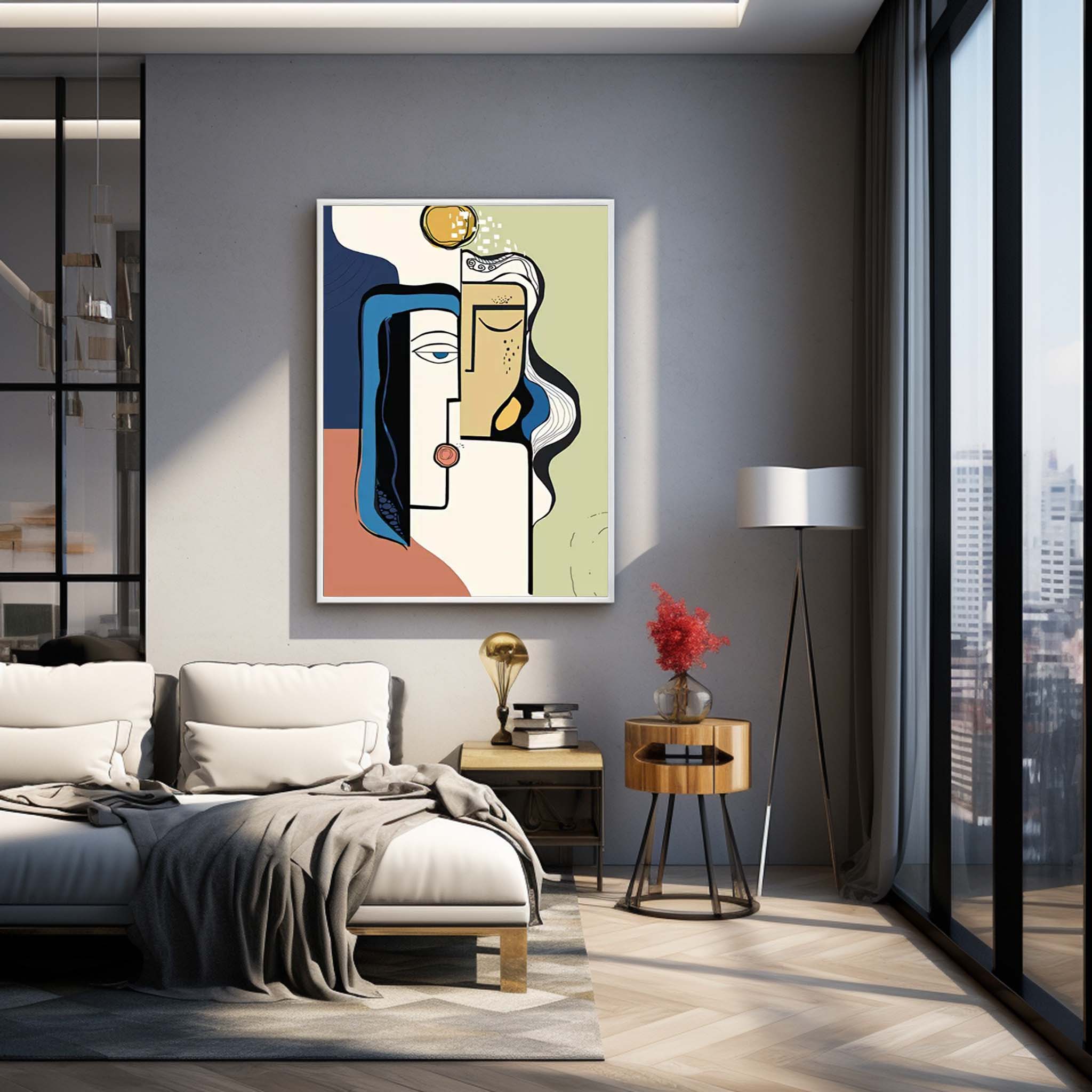 Wall Art Cartoon Illustration Abstract Edgy