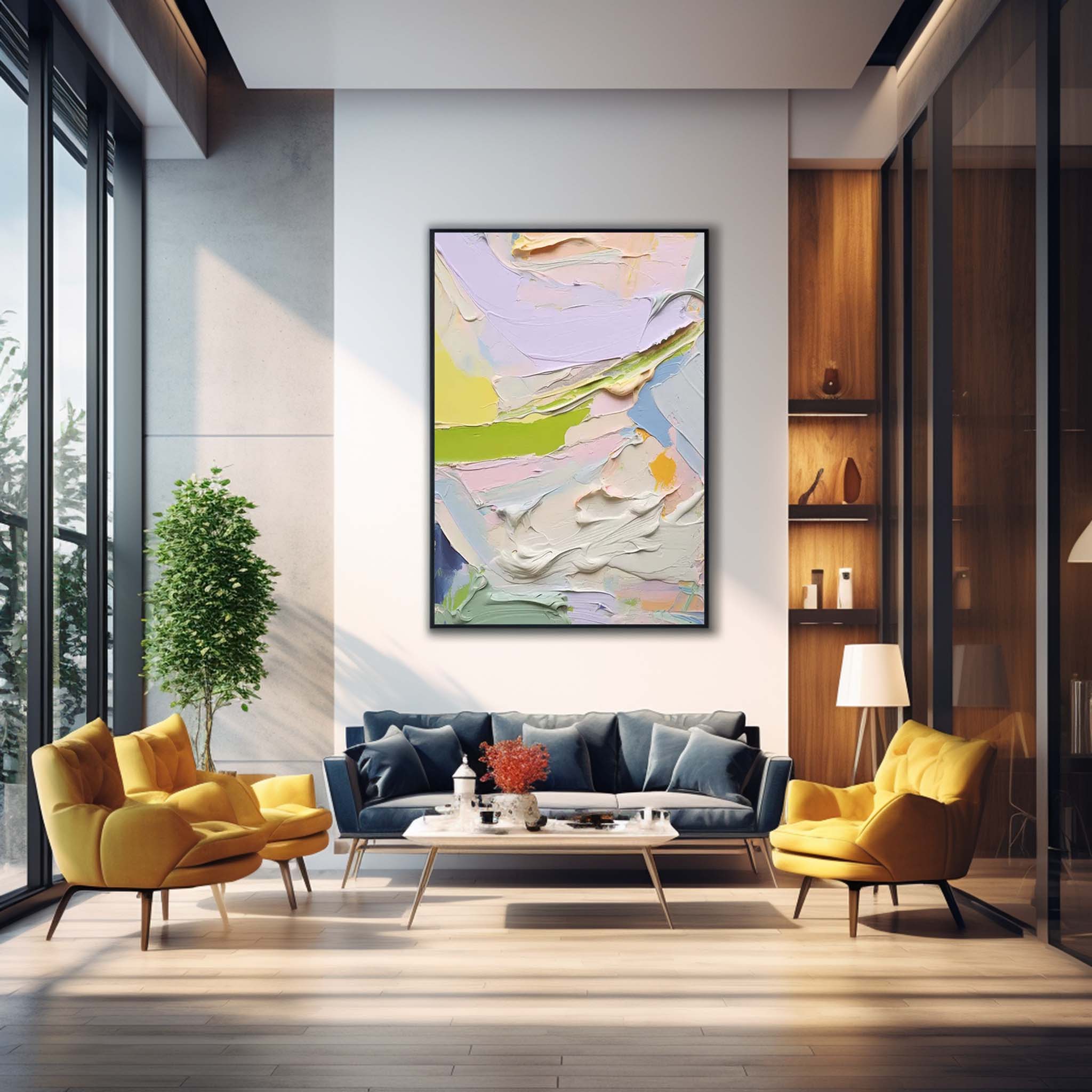 Wall Art Impasto Soft Abstract Minimalist