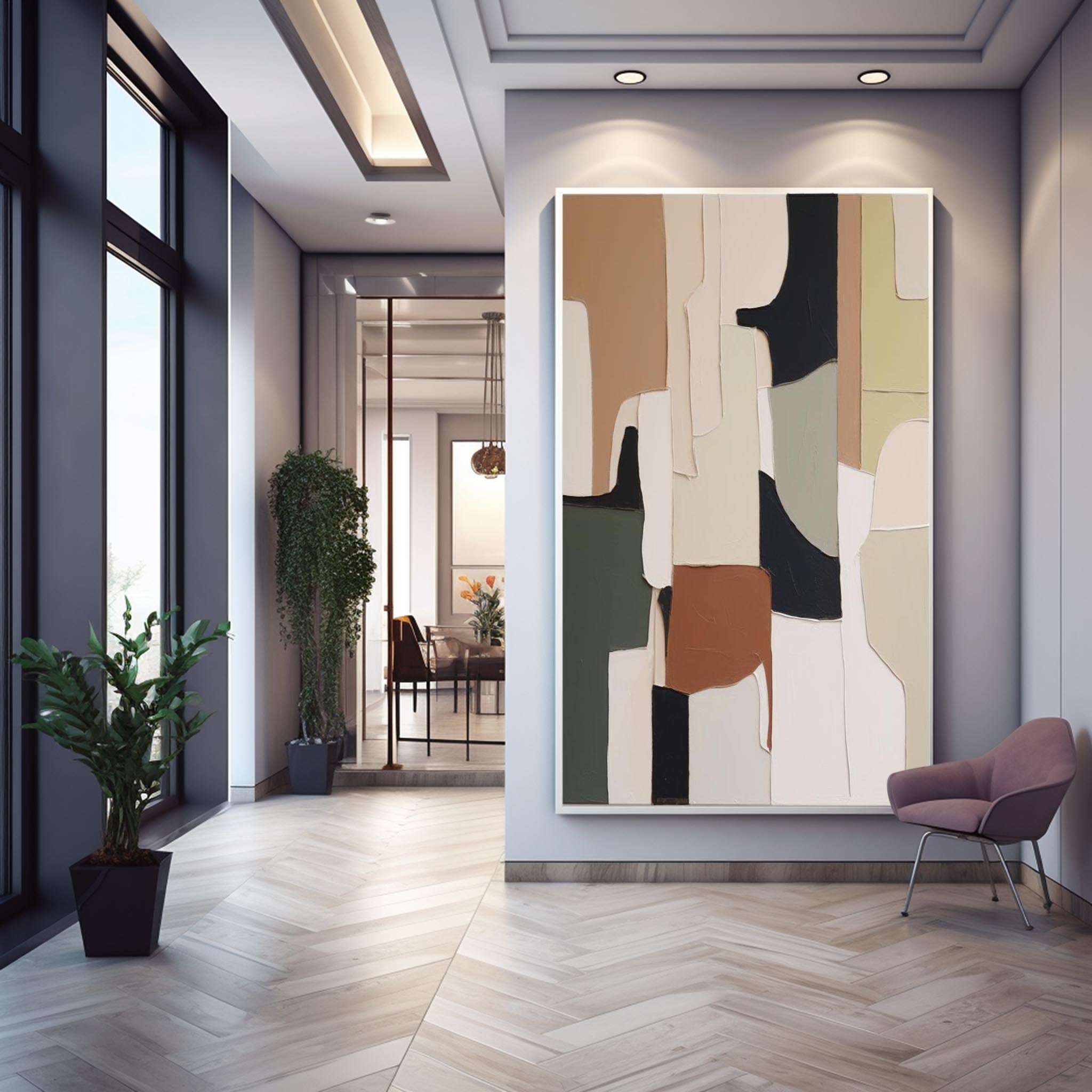 Wall Art Raw Abstract Painterly Block