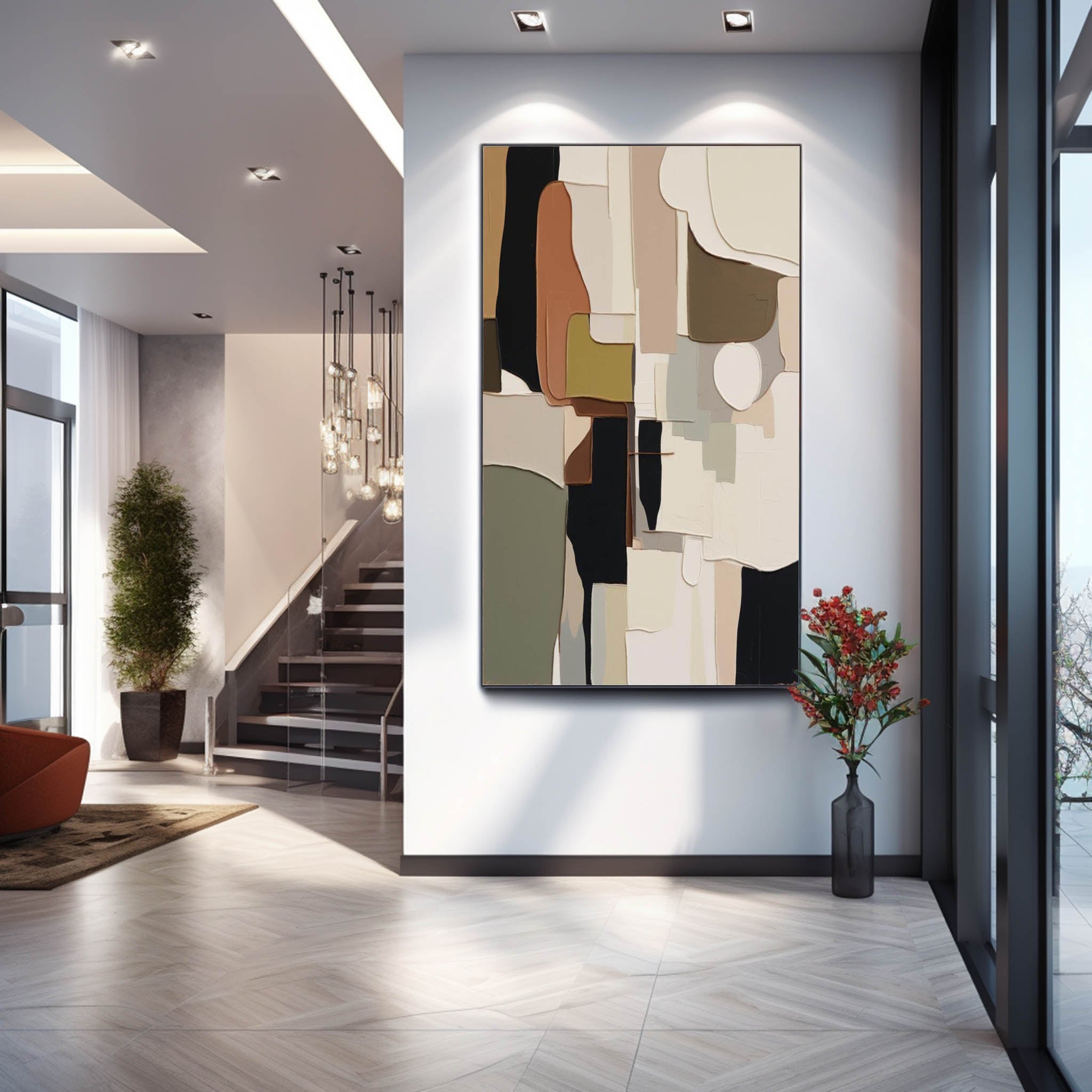 Wall Art Elegant Neutral Abstract Serene