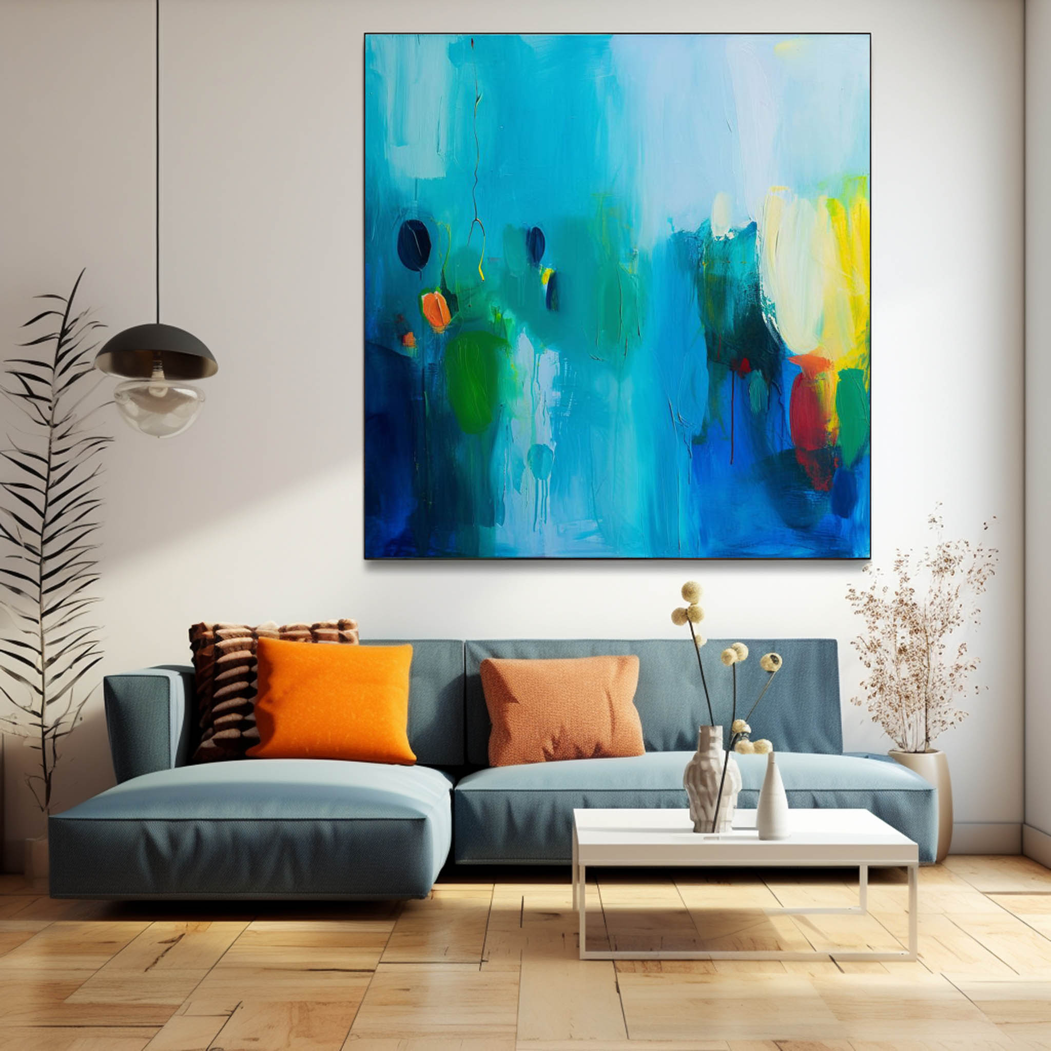 Abstract Canvas Art AB389 - Neutralighting