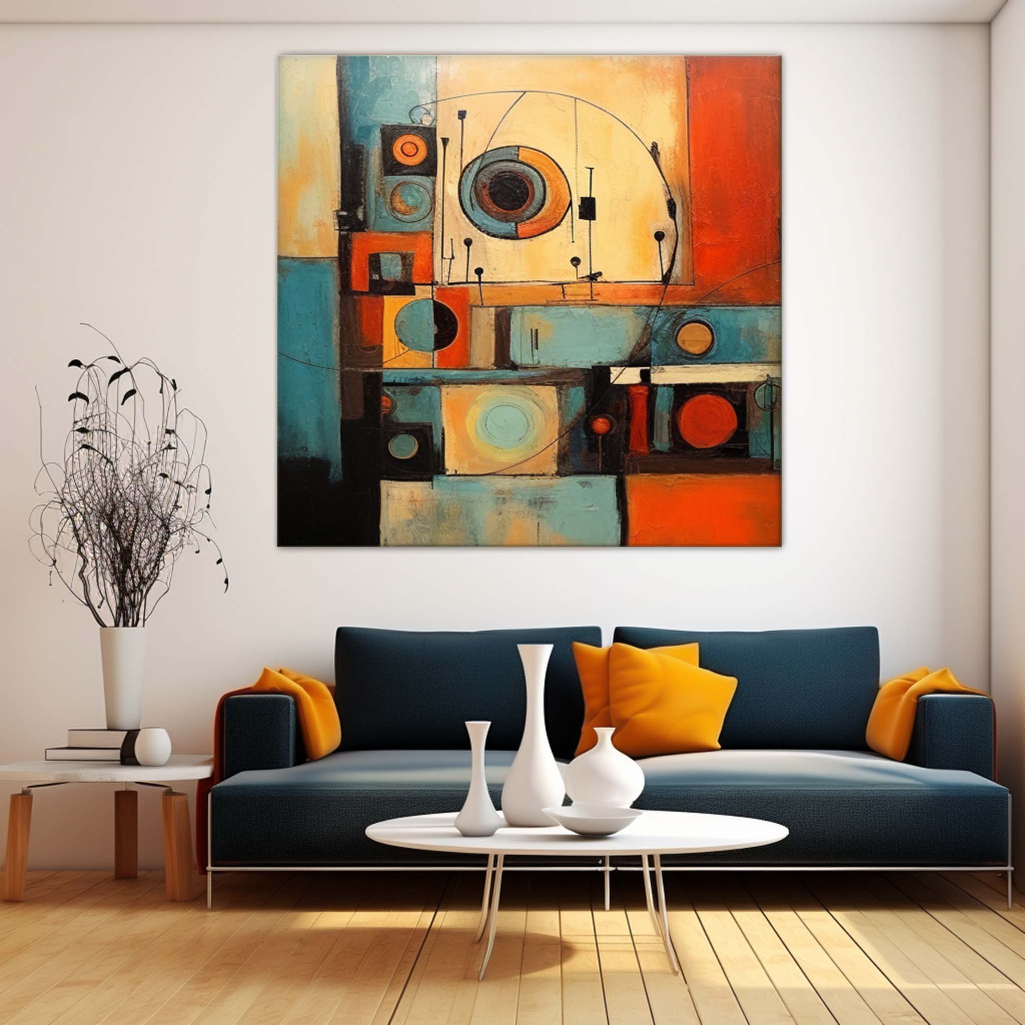 Wall Art Playful Nostalgic Abstract Retro