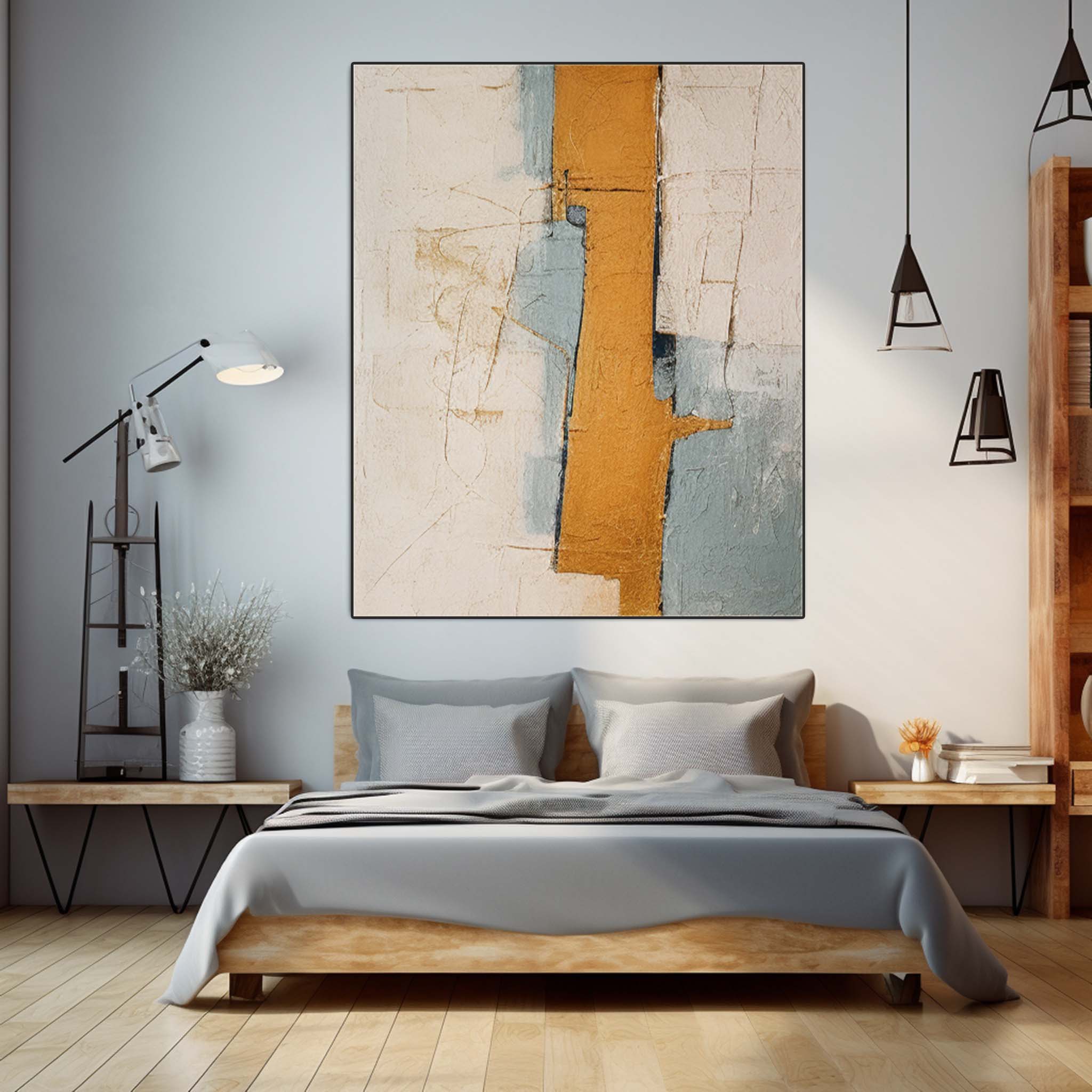 Wall Art Wabi-Sabi Block Abstract Minimalist