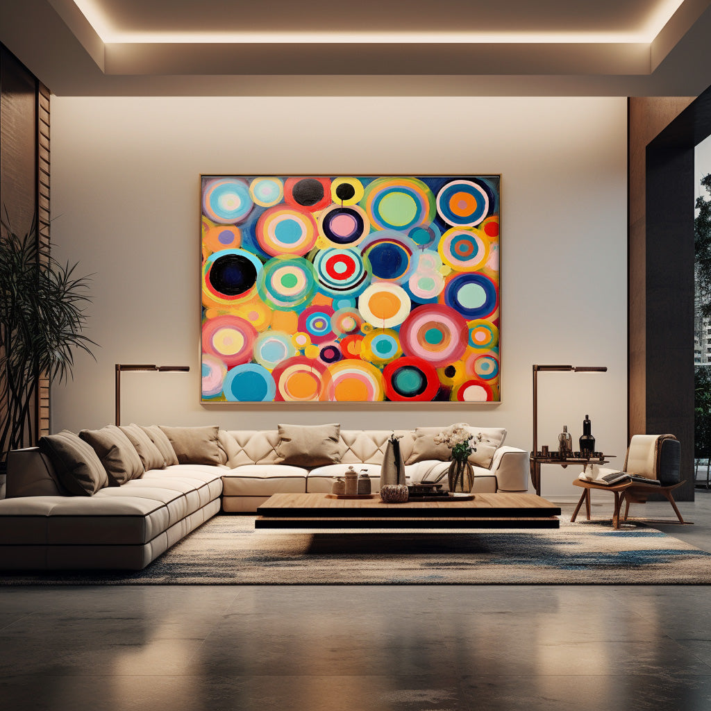 Wall Art Concentric Abstract Energetic Pop