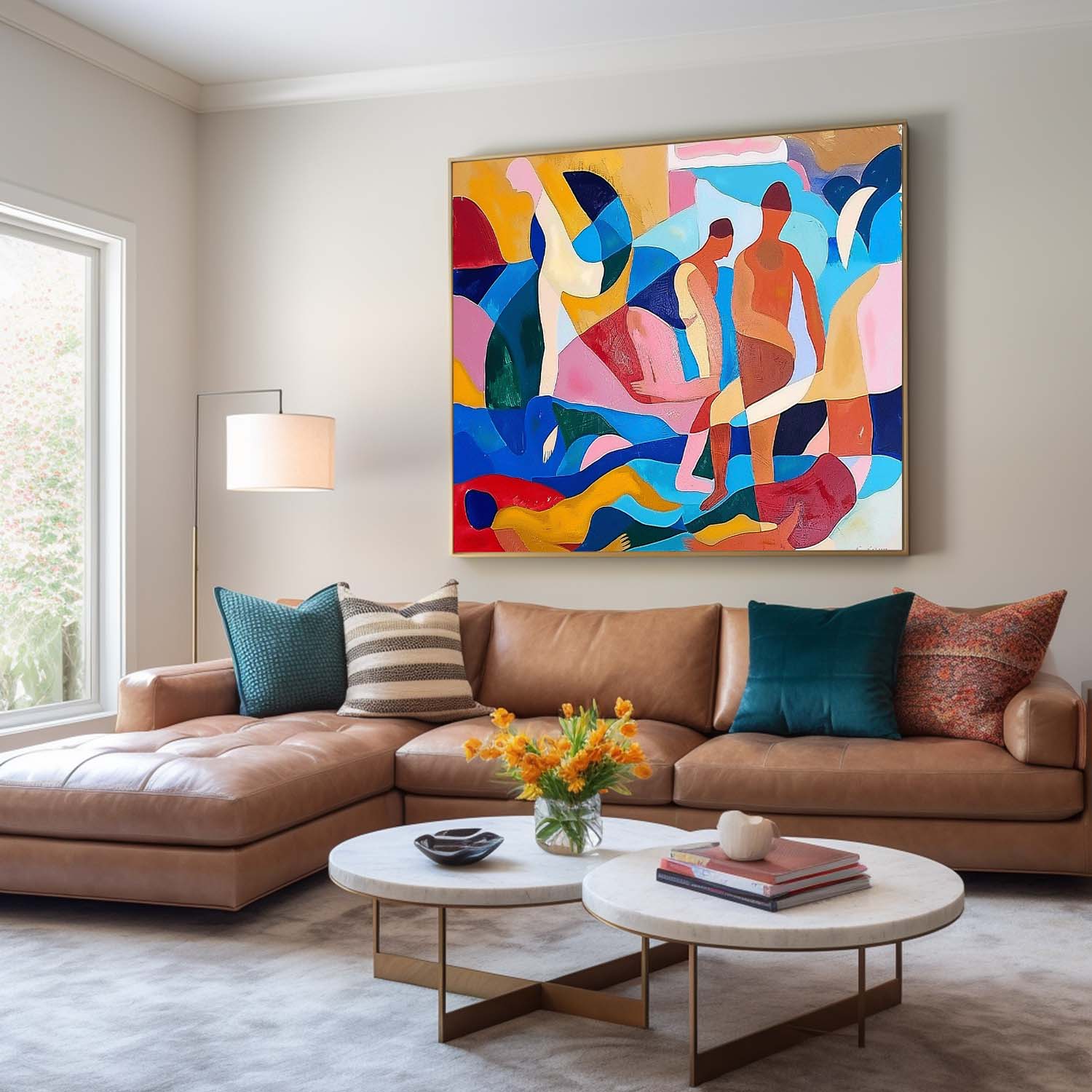 Wall Art Abstract Vibrant Geometric Modern
