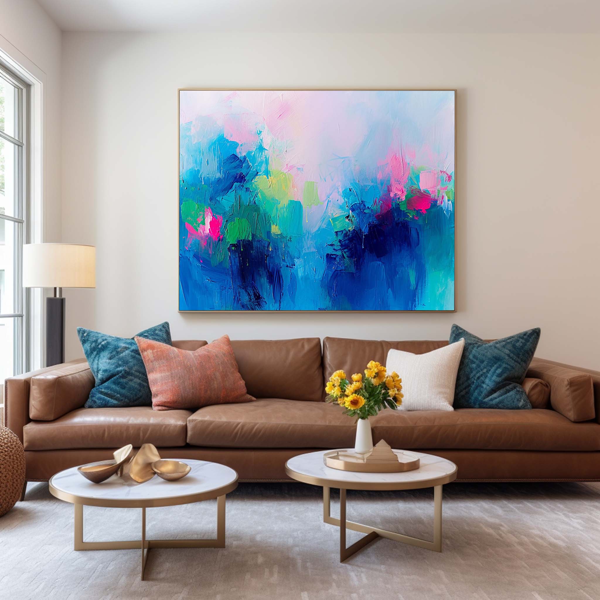 Wall Art Painterly Soft Fluid Wash Scene Abstract