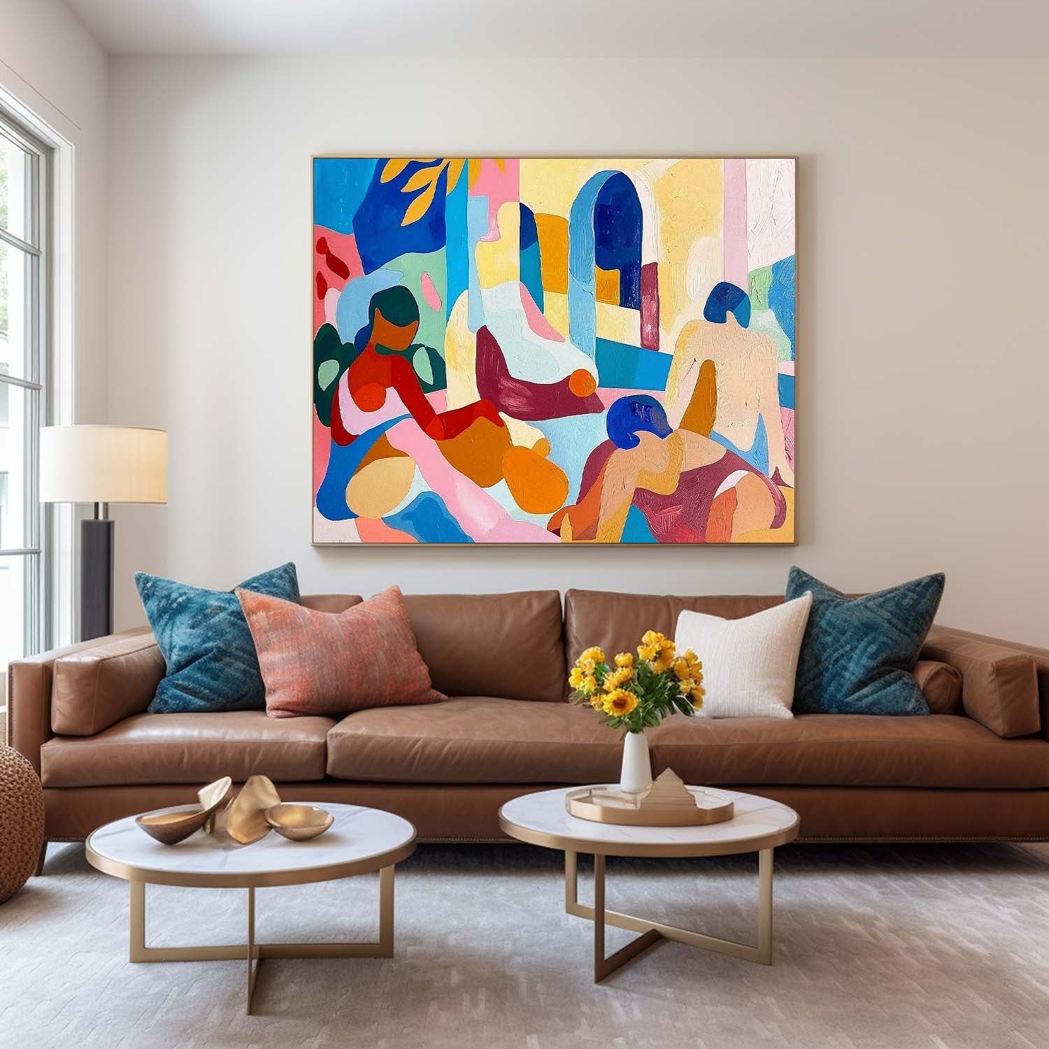 Wall Art Abstract Painterly Scene Elegant