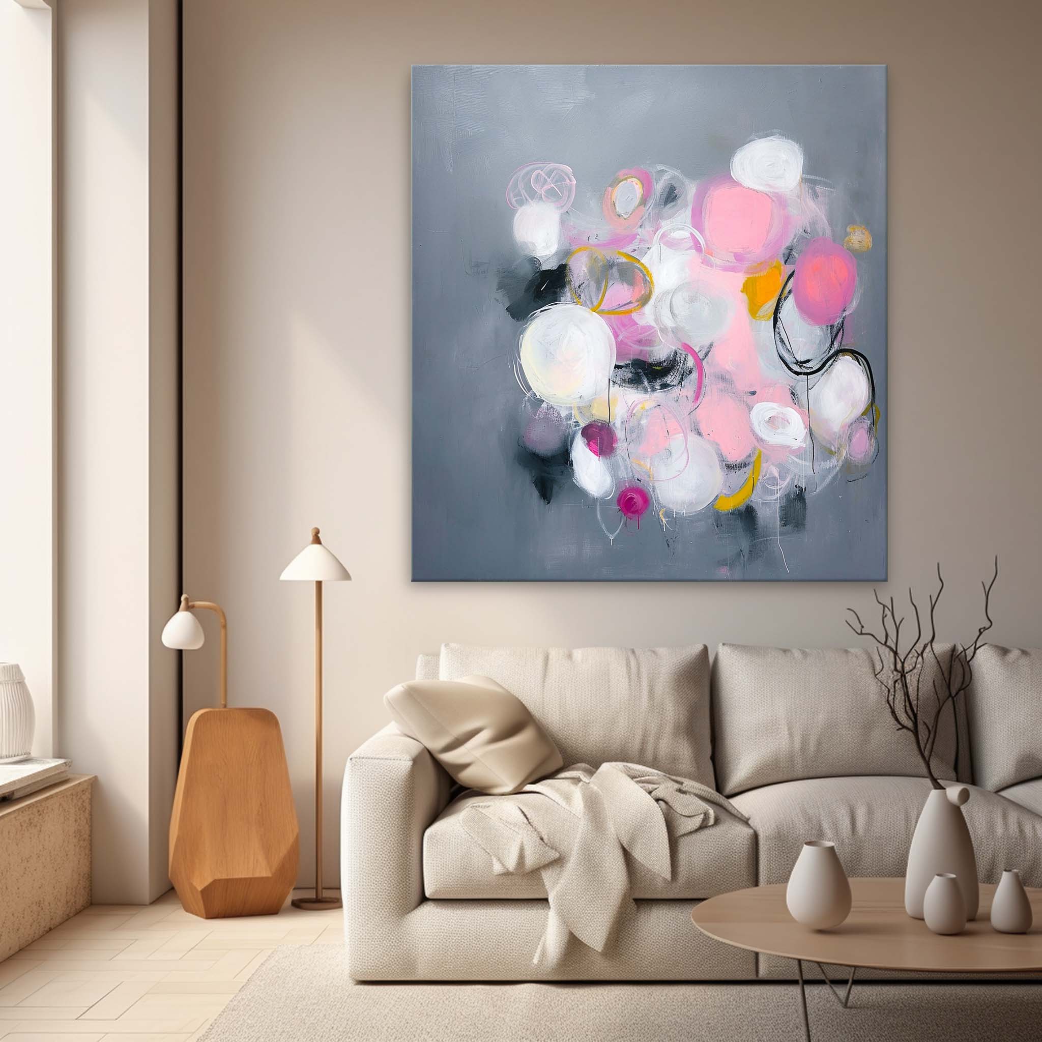Abstract Canvas Art AB391 - Neutralighting