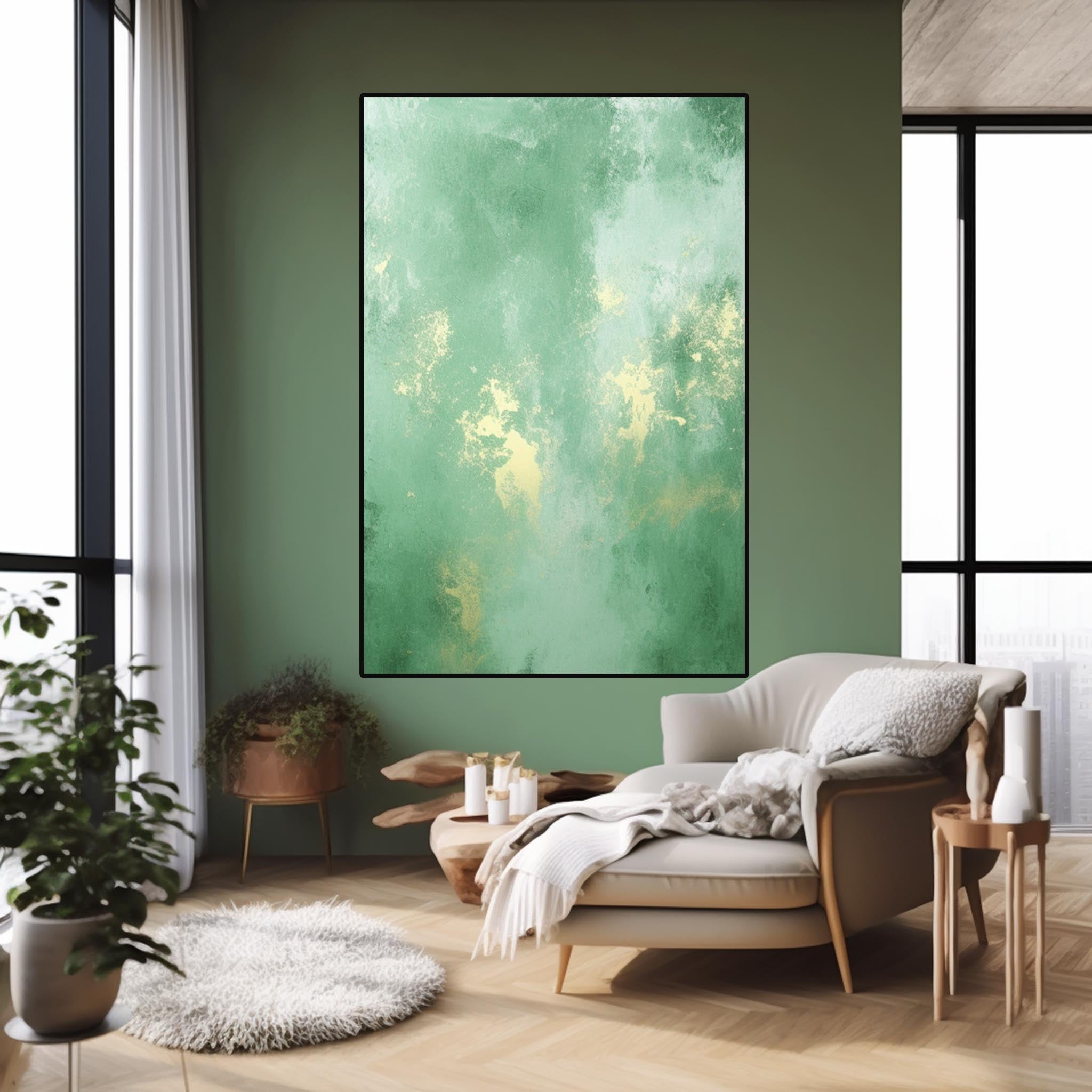 Wall Art Abstract Gradient Geometric Energetic