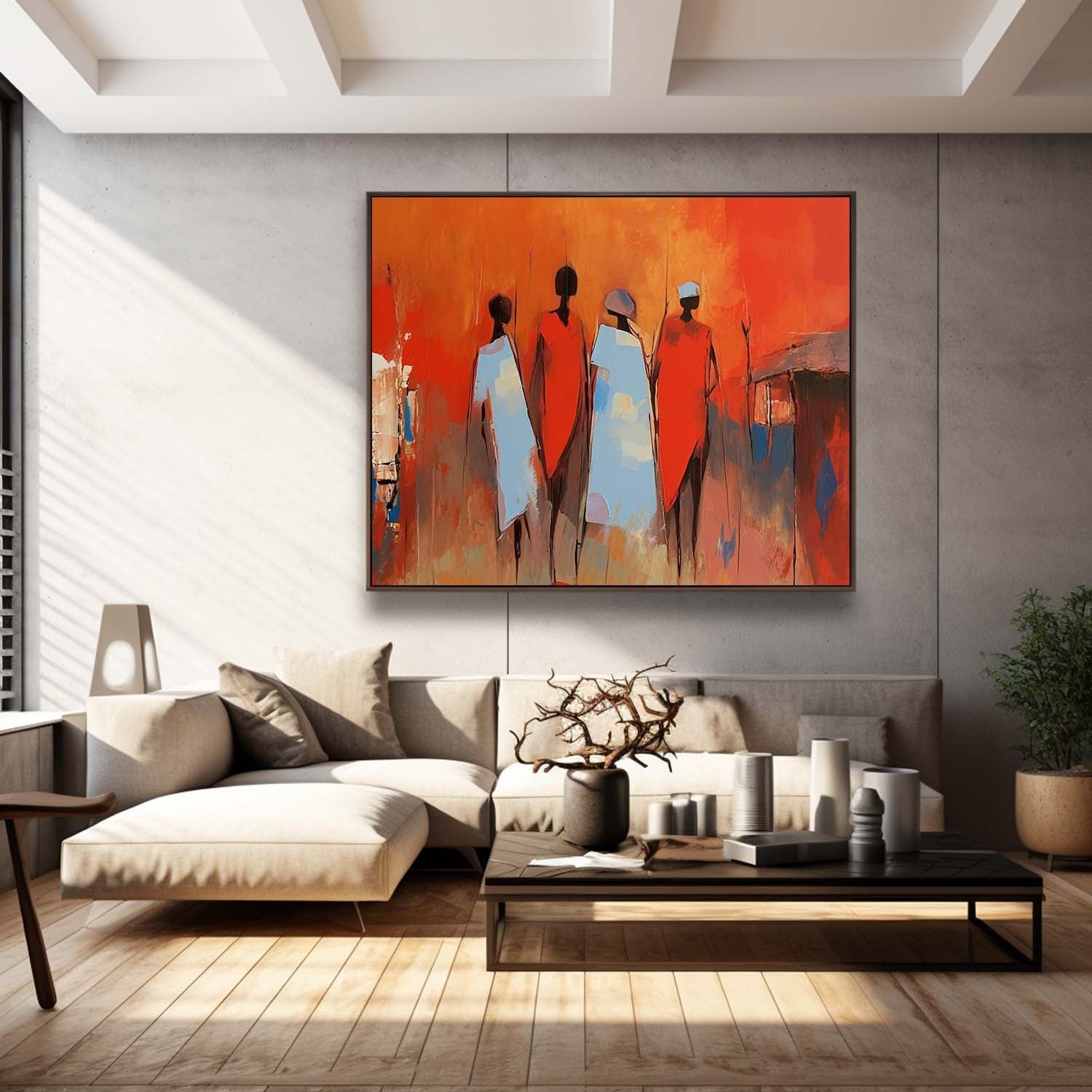 Wall Art Mixed People Serene Minimalist