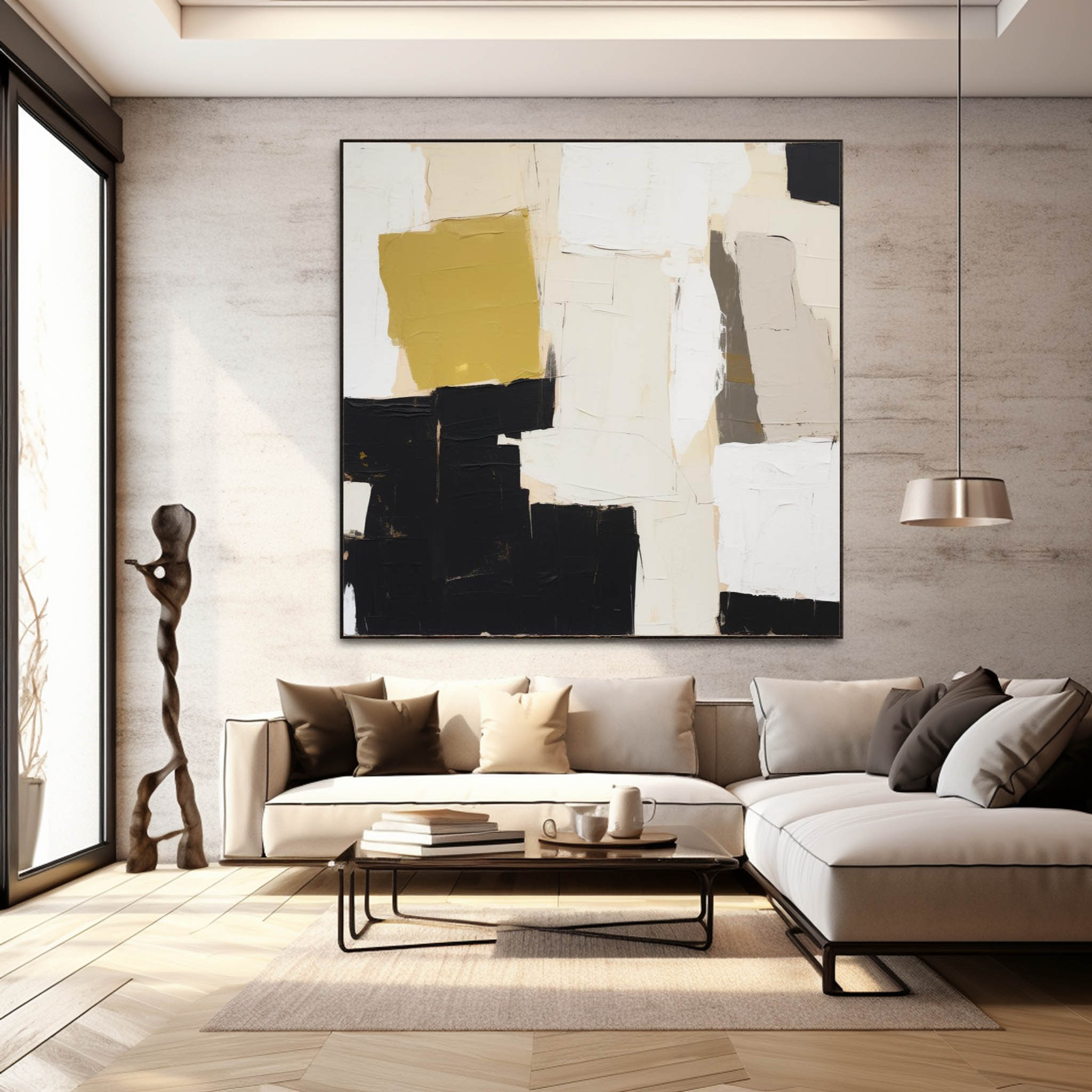 Wall Art Abstract Brushstroke Painterly Raw
