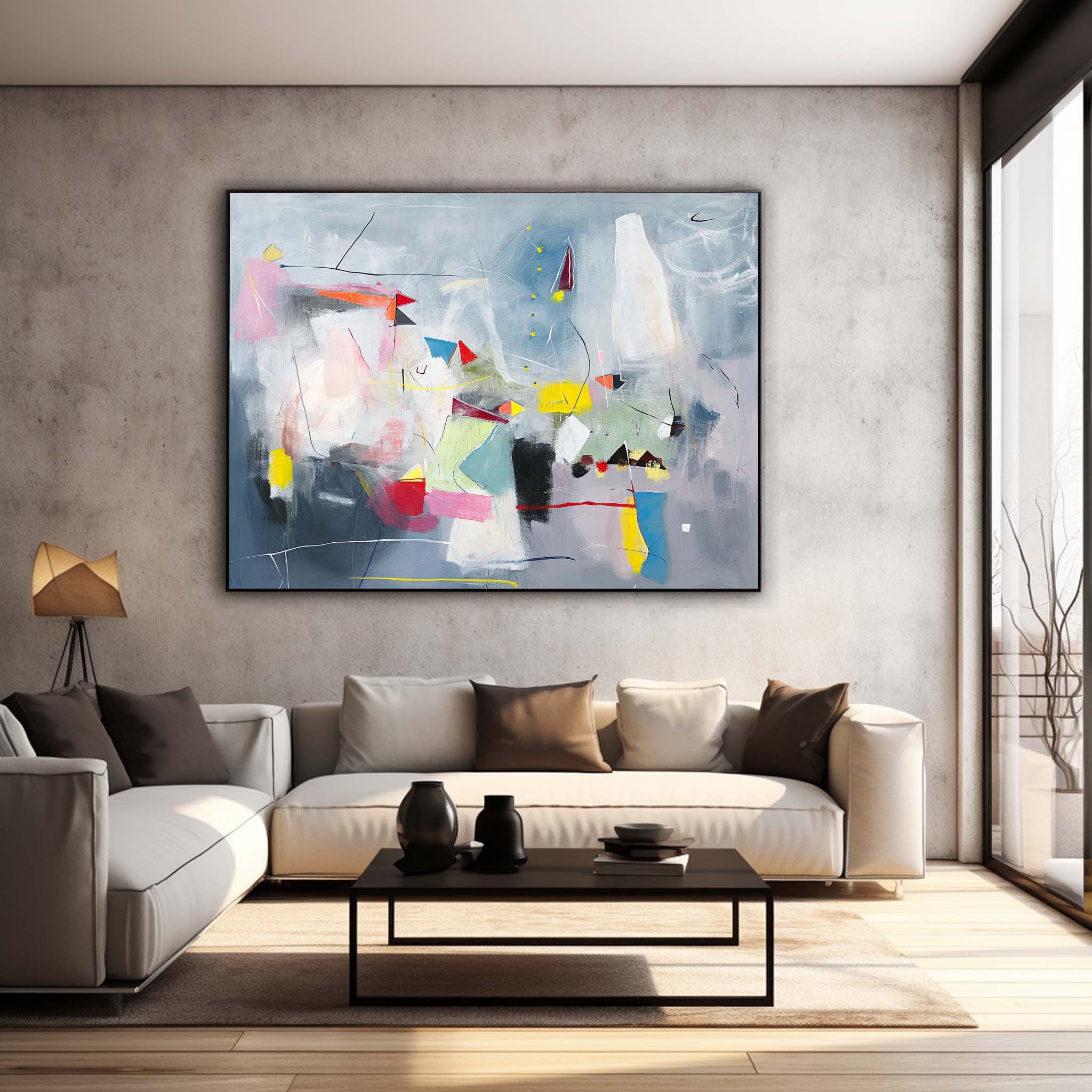 Abstract Canvas Art AB431 - Neutralighting